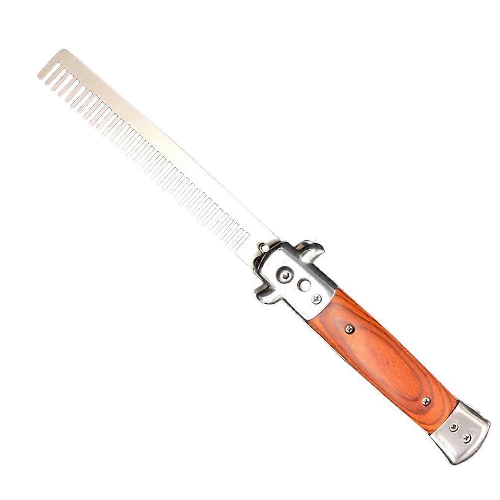 Resin Handle Foldable Comb for Hair Combing 1Pcs Spring Stainless Steel Comb