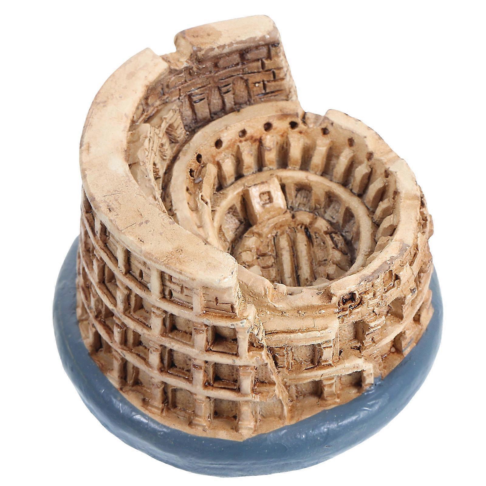 Ancient Roman Colosseum Ornament for Decoration 5Pcs Resin Craft Display