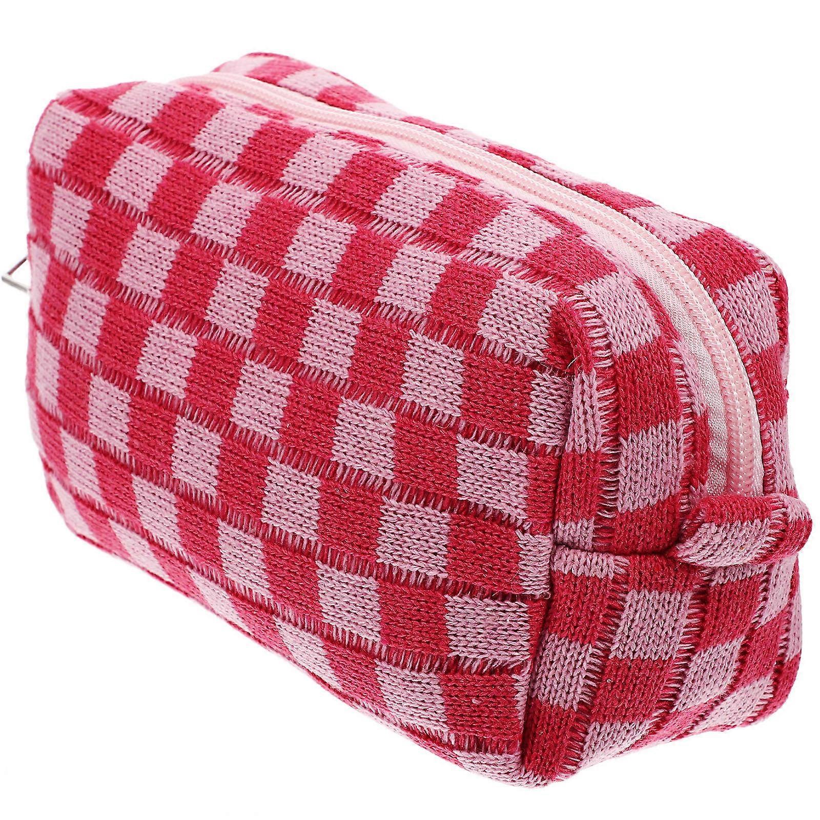 Large Capacity Woolen Yarn Makeup Bag for Storage 5Pcs Cosmetic Use