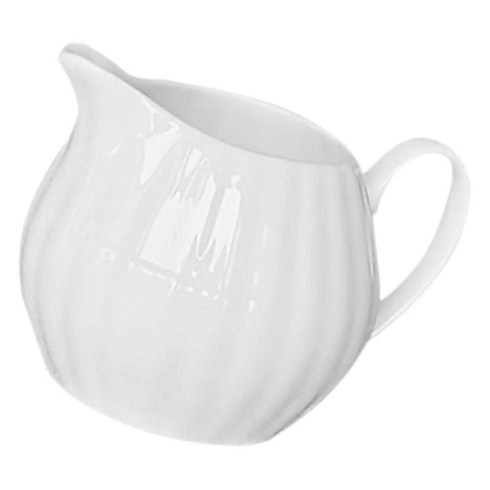 Ceramic Milk Pitcher White Creamer Pitcher for Storage Use 3Pcs Container