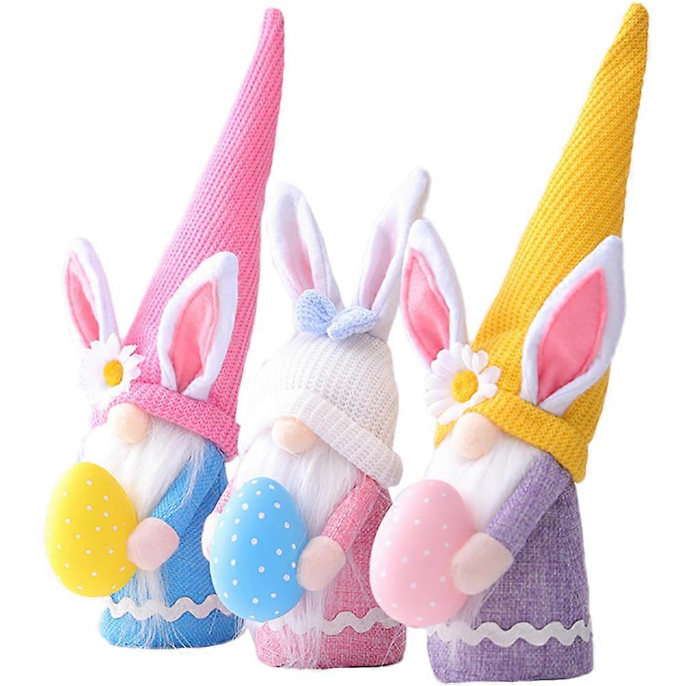 Festive Charm Rabbit Gnome Doll For Table And Desk Decoration 13.36X4.32X3.14In Assorted Color Gift 9Pcs