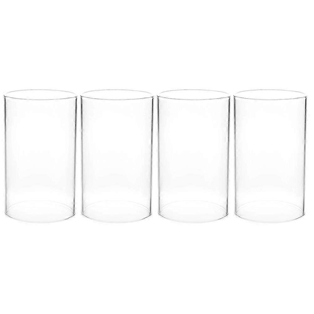 Transparent Glass Covers 16 Pcs Ideal For Home Decoration Simple Style Candle Shades Enhance Atmosphere And Light Diffusion