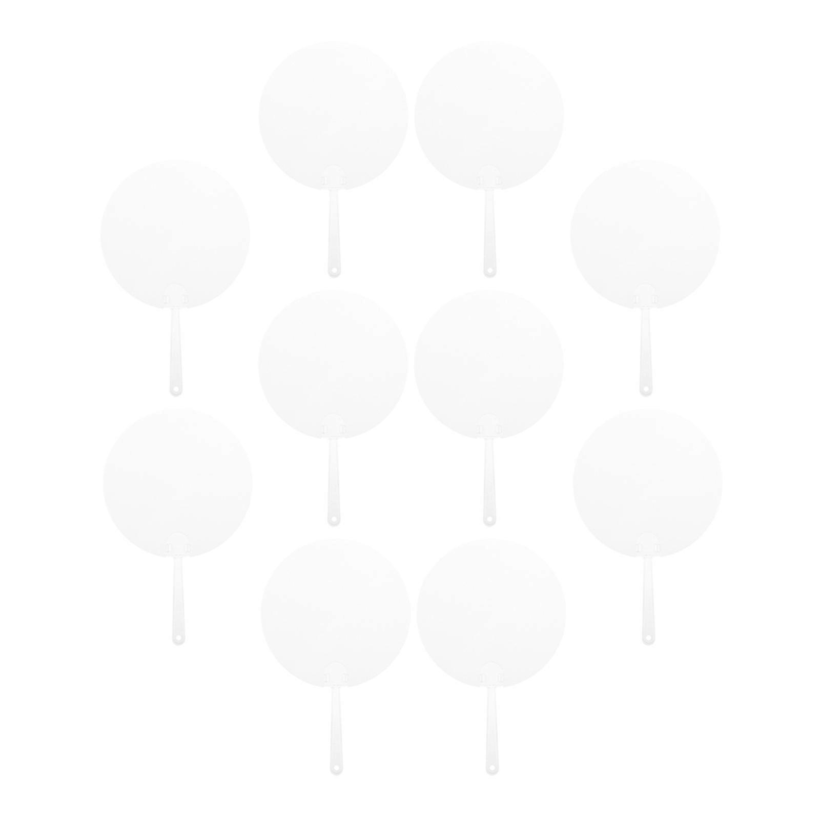 Blank Fans Round Hand Fan for Multi-Functional Stage Performance 100Pcs