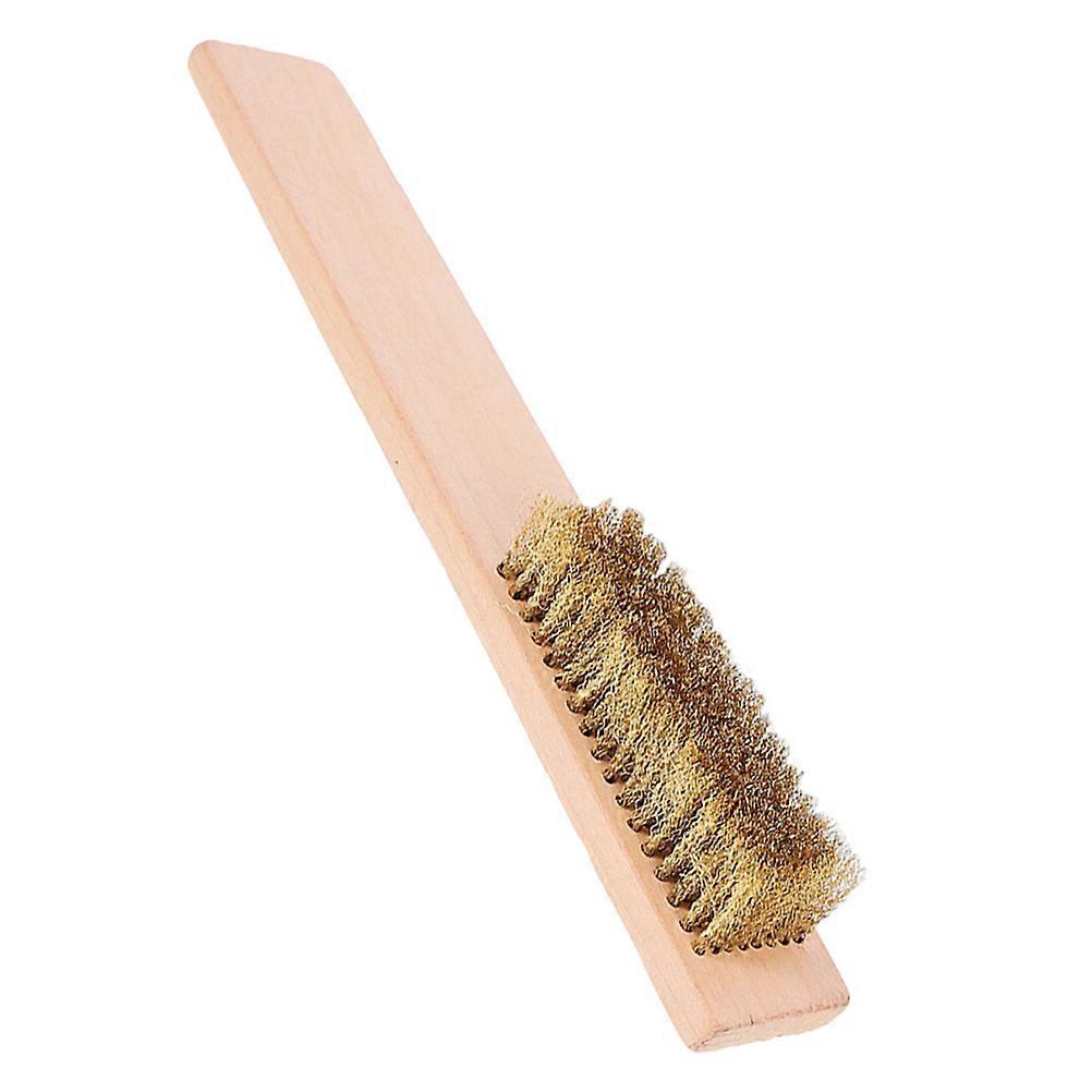 Ski Wax Removal Brush 2Pcs Ideal For Sports Enthusiasts Convenient Travel Size Light Yellow Effective Wax Removing