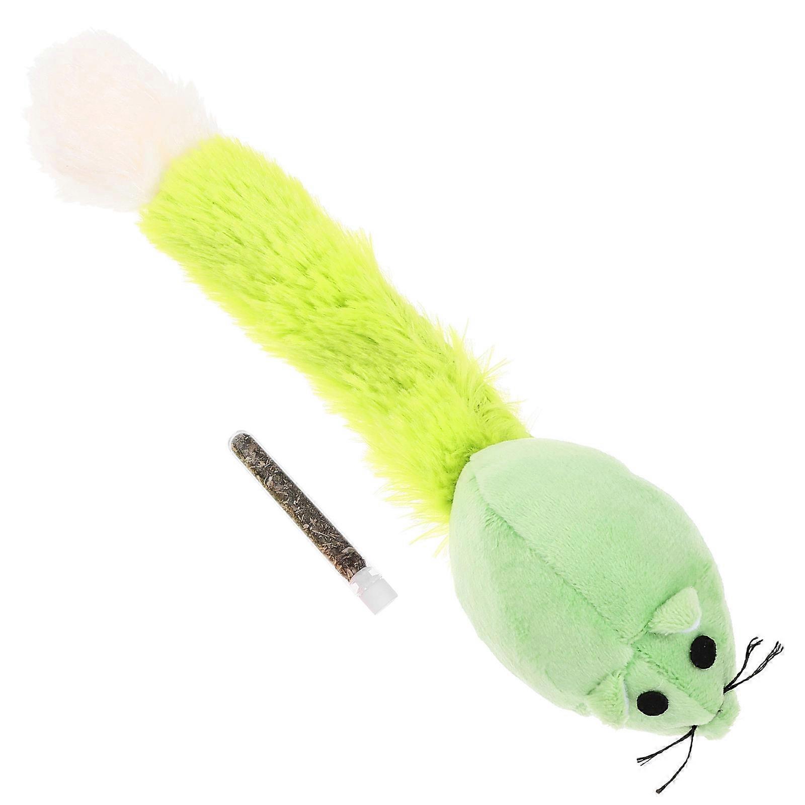 Interactive Cat Mouse Toy Plush Material for Kitten Play 4Pcs Set