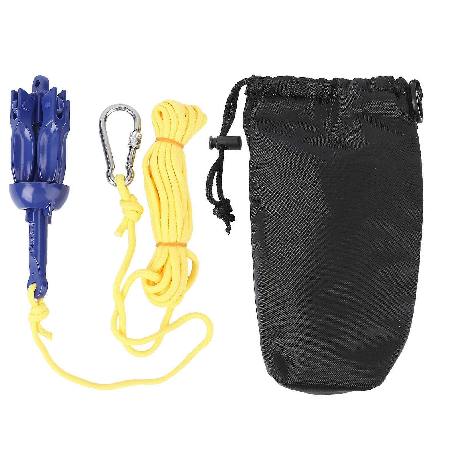 Canoe Anchor for Boating Use 2Pcs Blue Foldable 4 Tins Anchors for Kayaks
