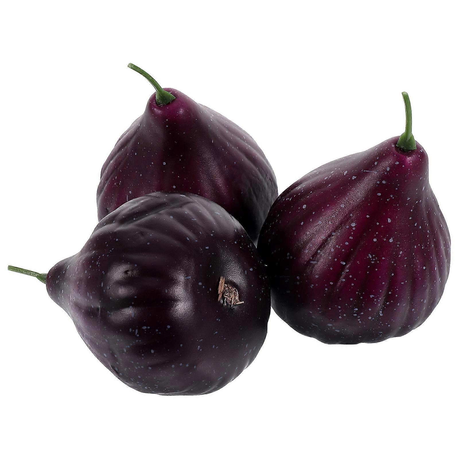Realistic Fake Fig Props For Photography And Decorative Use In Stylish Artware Design Suitable For Gift Giving 6 Pcs