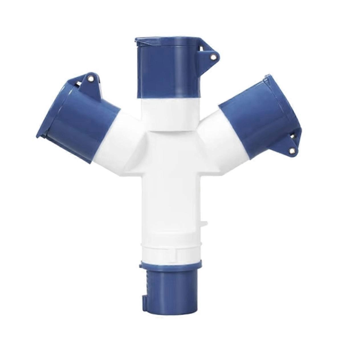 Y-Type Industrial Plug IP44 Waterproof 3Pin 16A Multi-Function Three-Way Connector Branch Socket Three-Phase Power