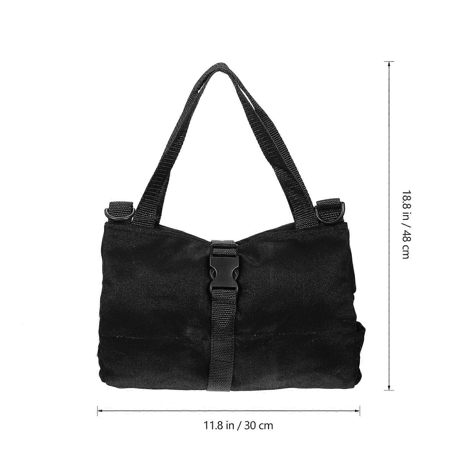 Car Seat Hanging Pouch For Tool Storage Designed For Electricians With Rectangular Shape And Black Canvas Material Size 48X30CM 1Set