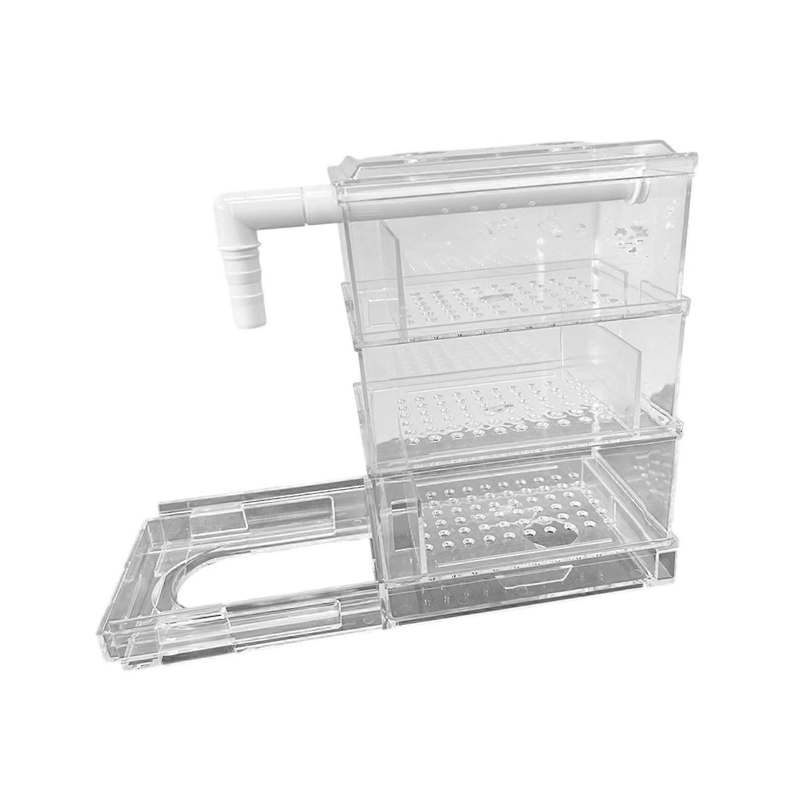 Akvarium Filterbox Silent Drip Flow Box Multi Layer Overflow Pipe Filter