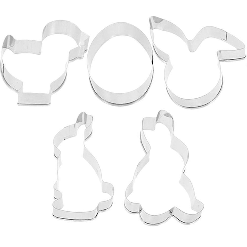 Silver Easter Biscuit Mold Cookie Cutters for Baking 15Pcs Reusable Set
