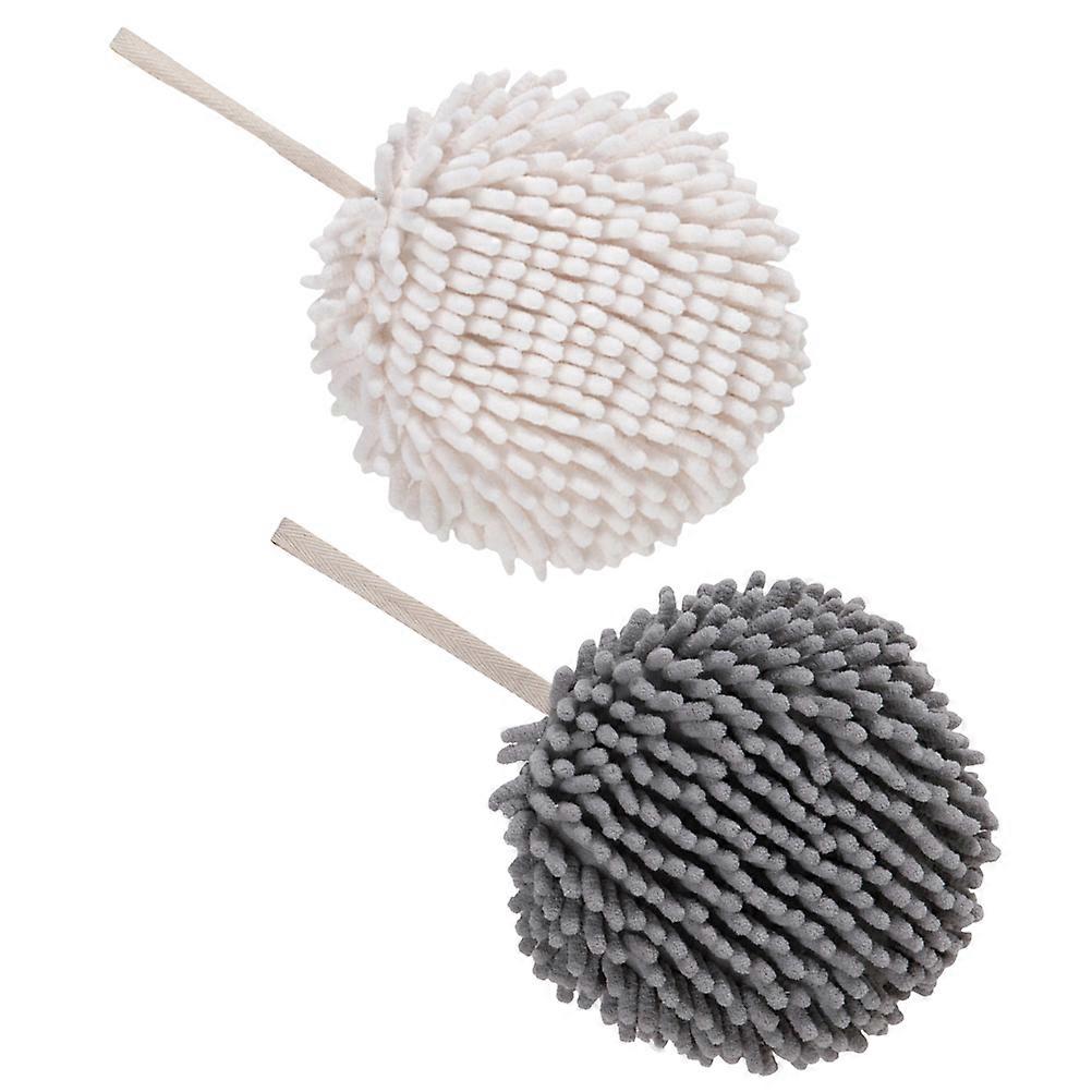 Hanging Hand Towel Chenille Absorbent Towels for Kitchen 6Pcs