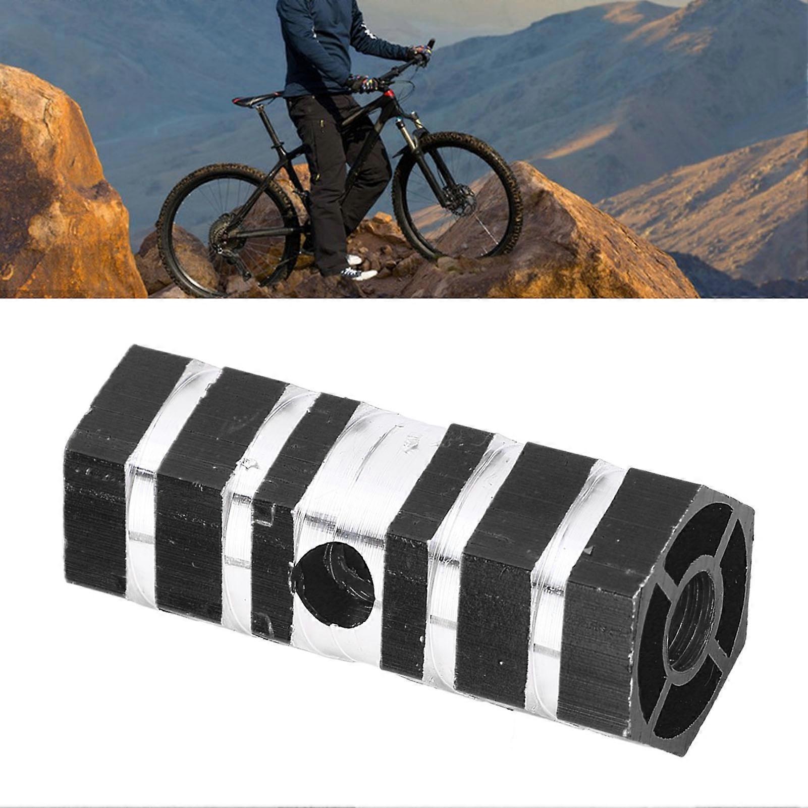 1 Pair 6CM Black Aluminum Alloy Hexagonal Anti-Slip Cycle Pedals