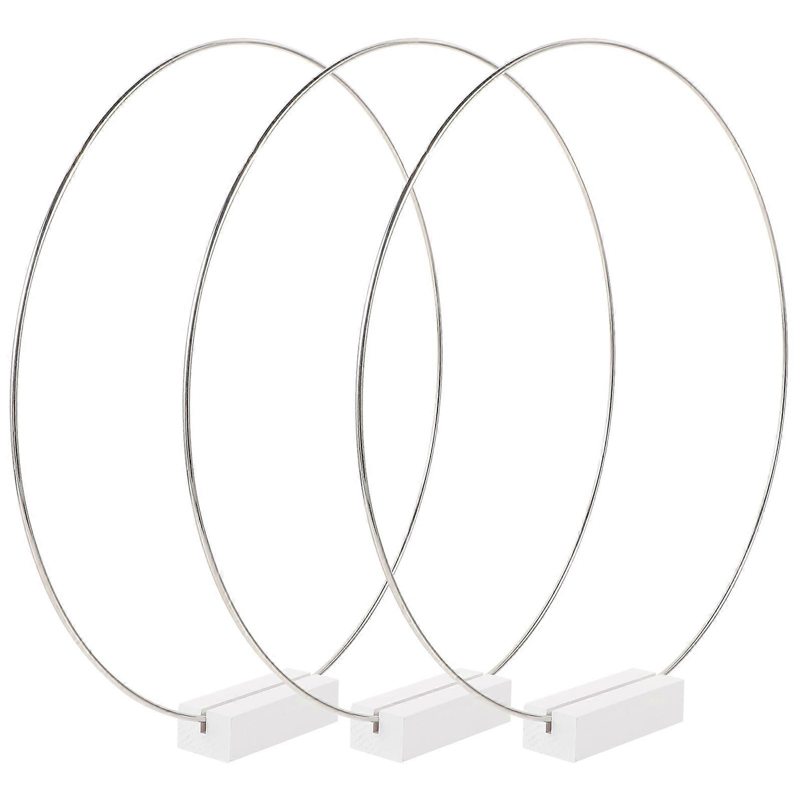 Hoop Centerpiece with Stand for Decoration Metal Rings 5Sets for Table