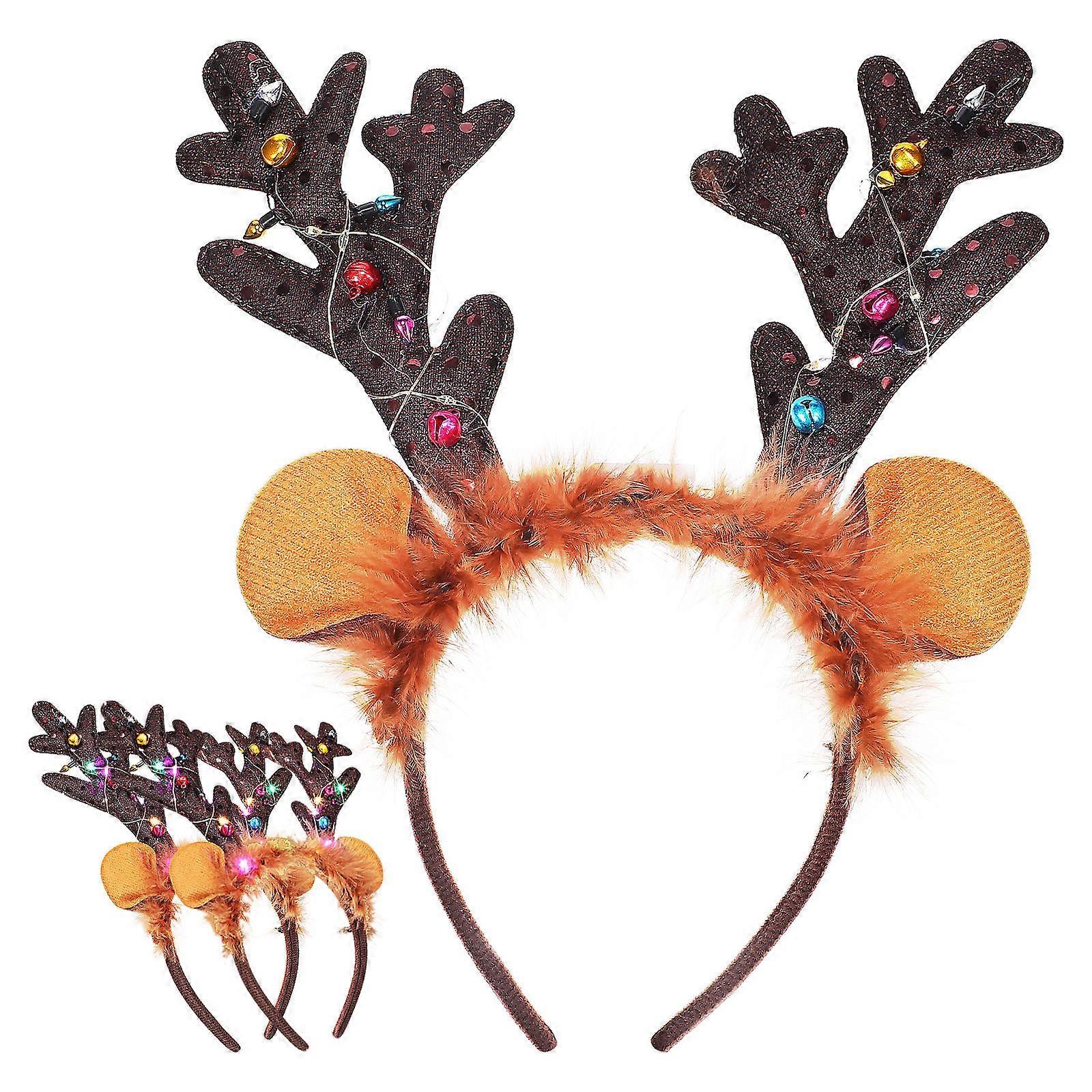 Antler Shape Christmas Headbands 9 Pcs Unique Photo Prop Accessories for Party Suitable for Various Occasions