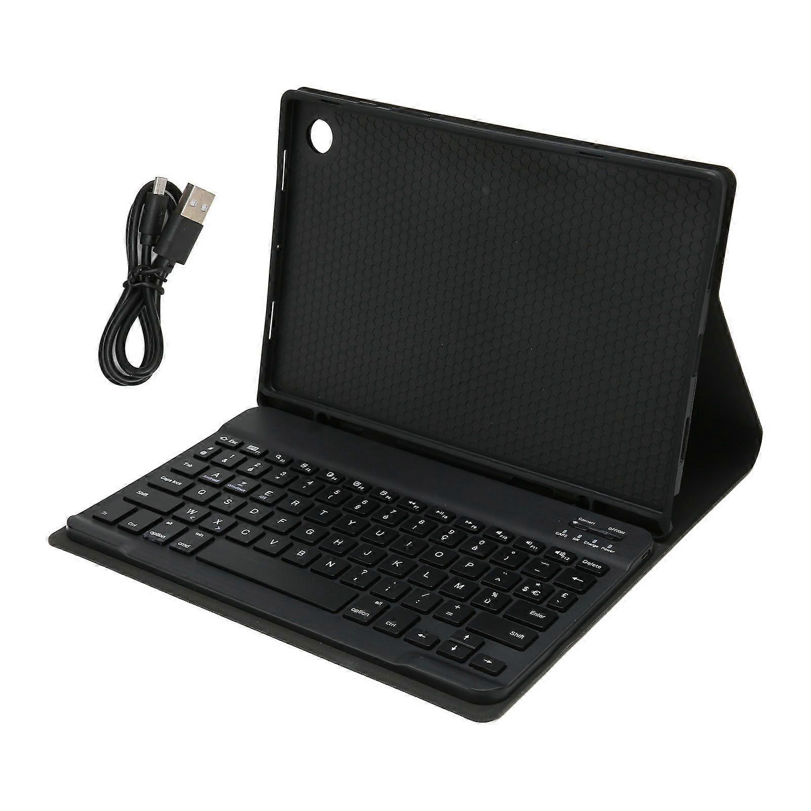 Wireless BT Keyboard PU Leather Tablet Protection Case with Pen Holder Built in Battery