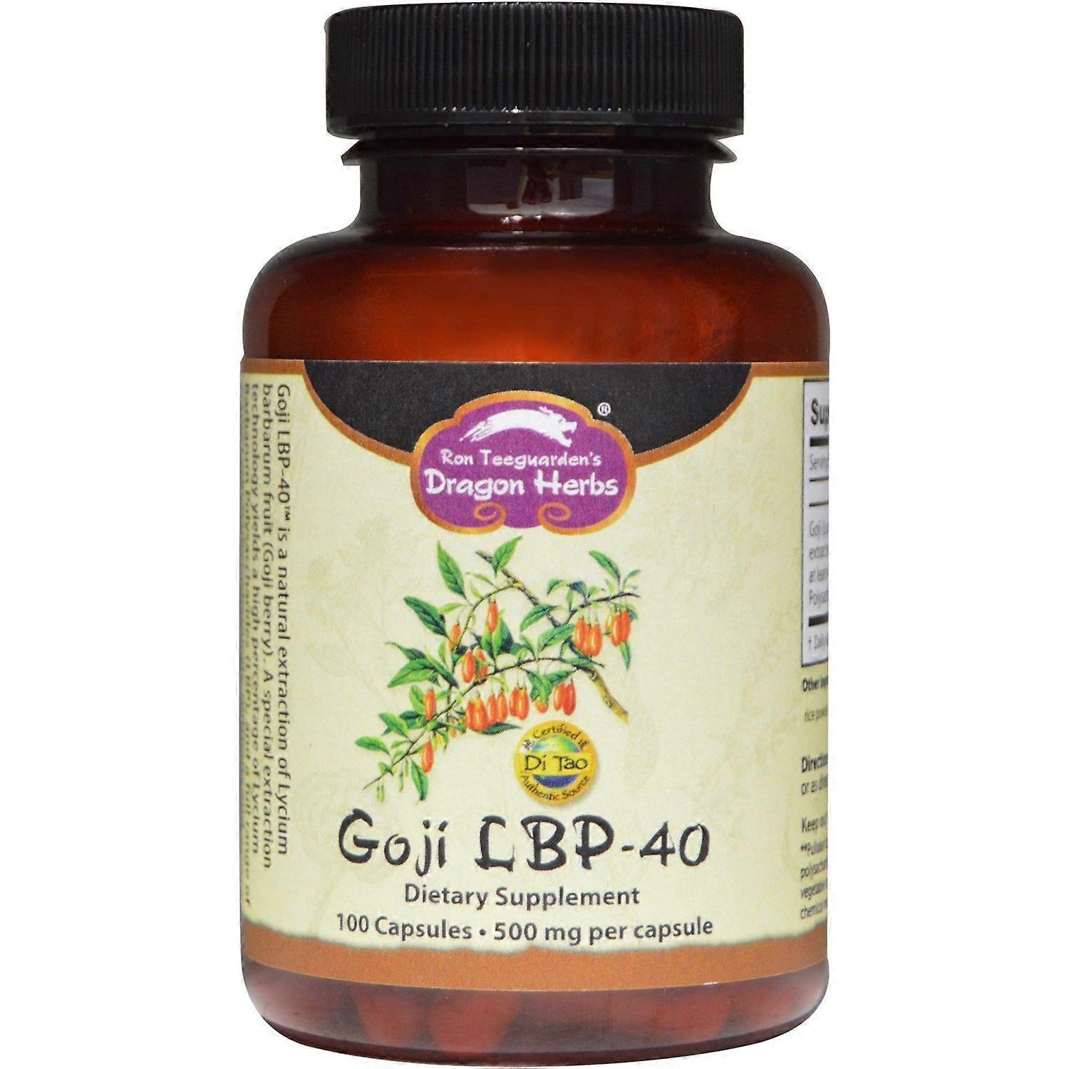 Dragon Herbs, Goji LBP-40, 500 mg, 100 Capsules