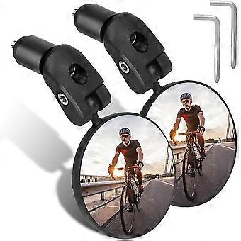 2 Pieces Bike Mirrors11.5*13*7cm, Convex Handlebar Mirror 360 Adjustable High Definition Bike Mirror for Mountain Road Bike Motorcycle Bicycle