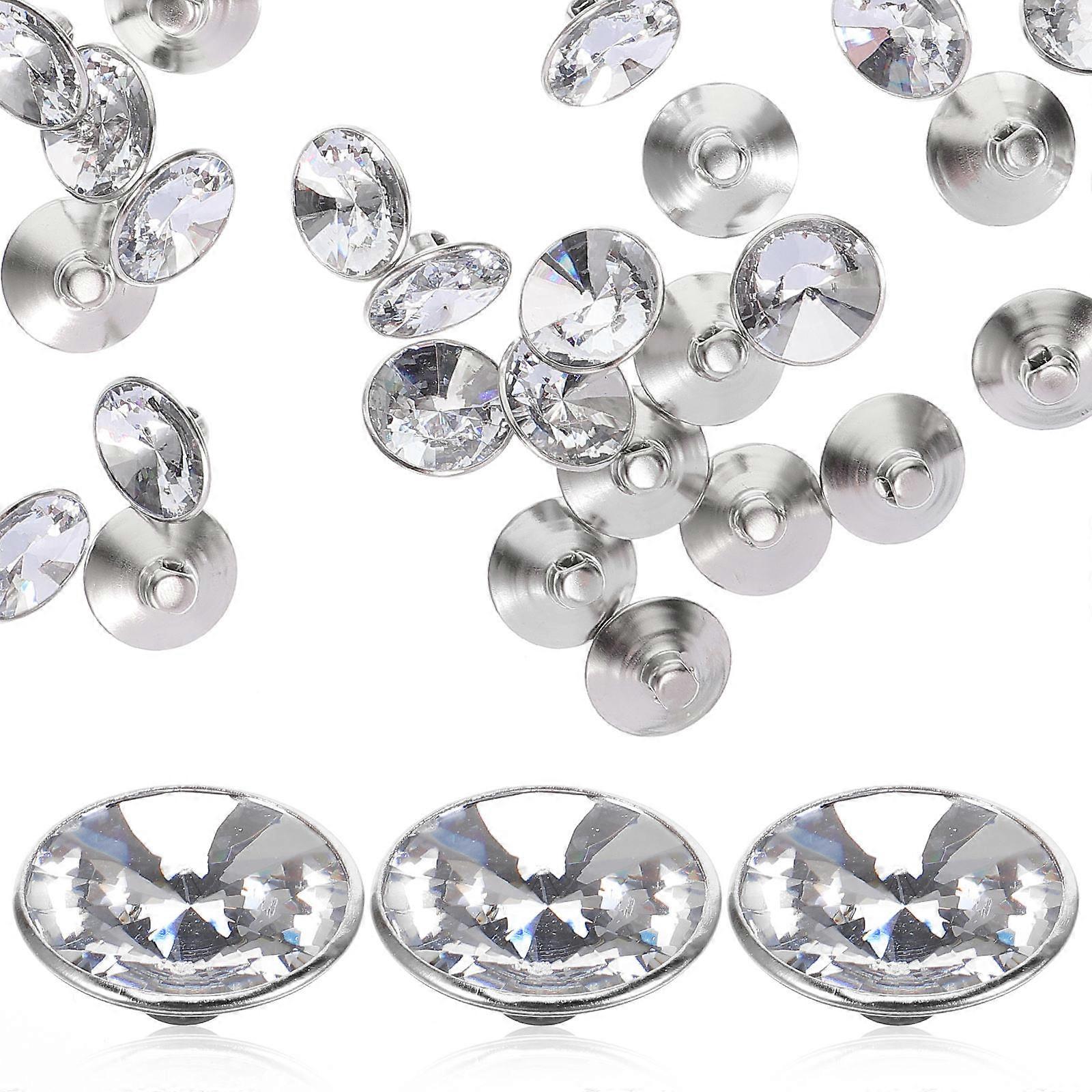 Crystal Button Sofa Crystal Button for Decor 400Pcs Transparent Furniture Nails