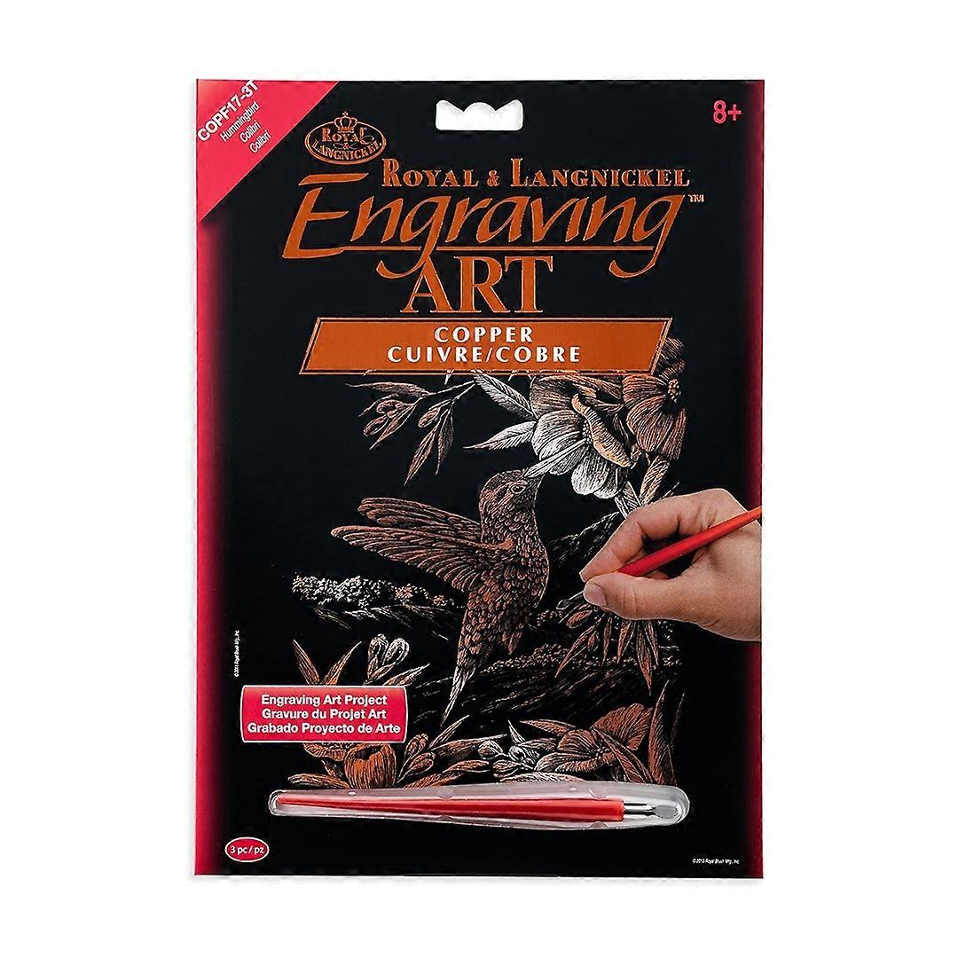 Gravering Art Kobber - Humming Bird