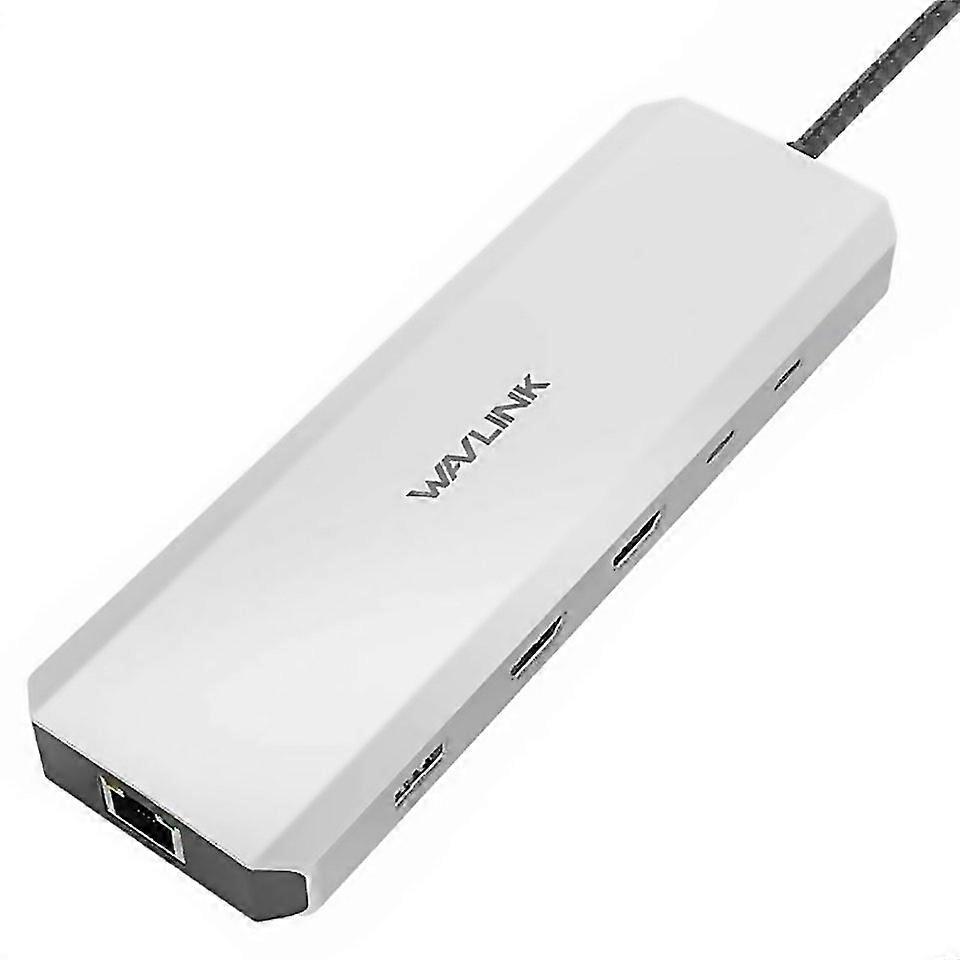 For Wavlink Umd309 Dual Hd Pd100w 10gbps Usba Usbc Docking Station 10 In 1