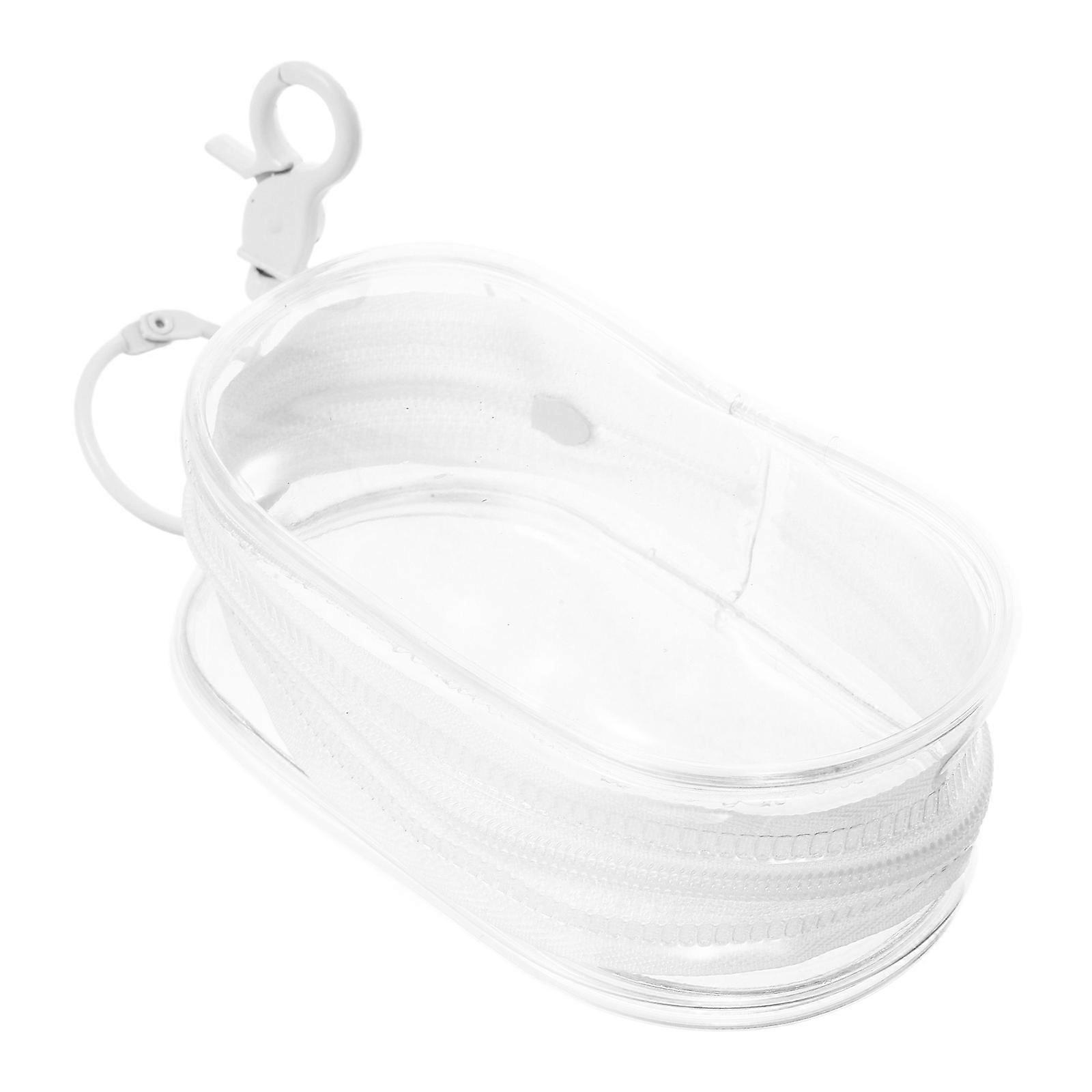 PVC Travel Pouch Small Multi Functional Storage Bag with Lobster Clasp 3Pcs