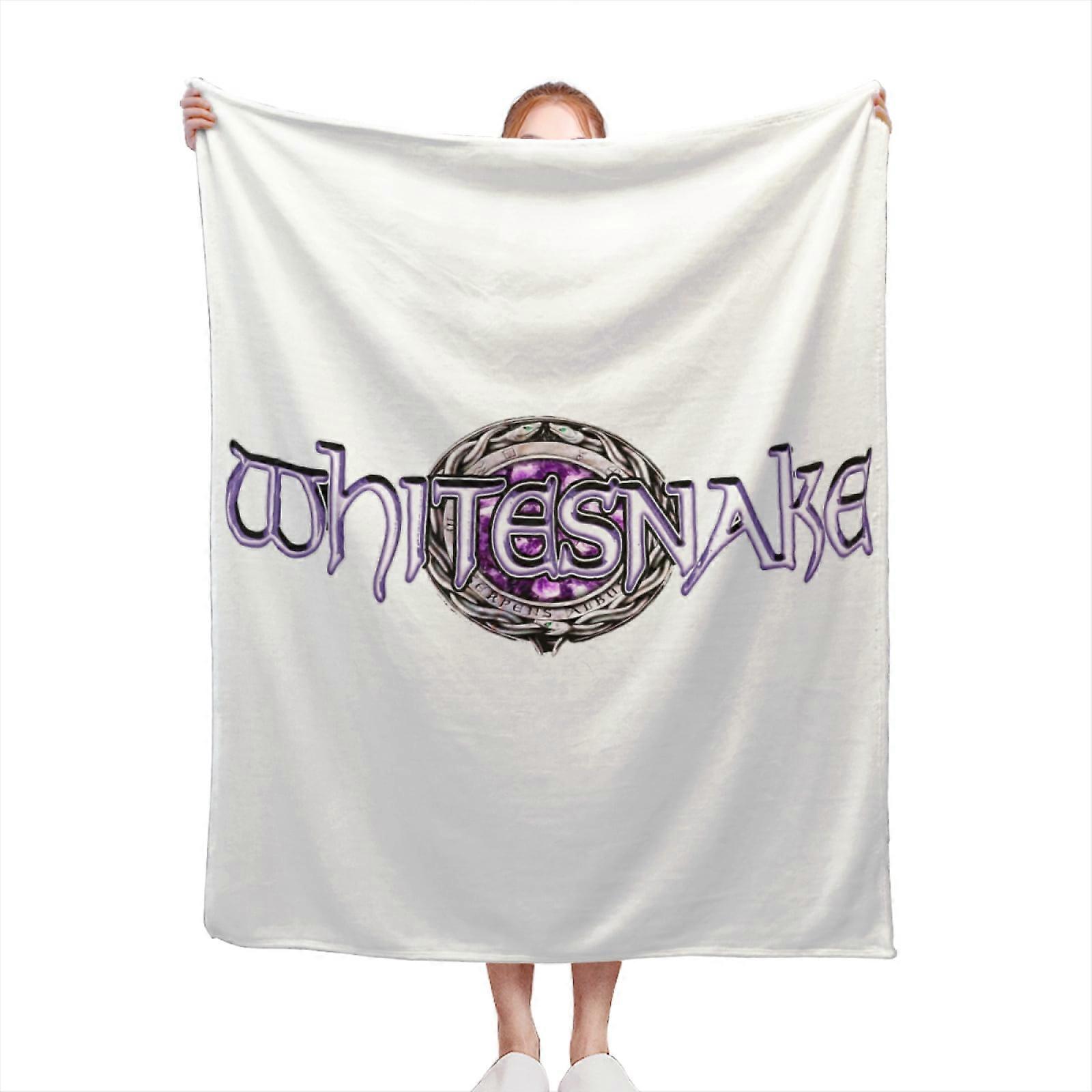 Whitesnake Blanket, Ultra Soft Flannel Fleece Blanket Lightweight Warm Throw Blankets for All Season 50x70 Inch