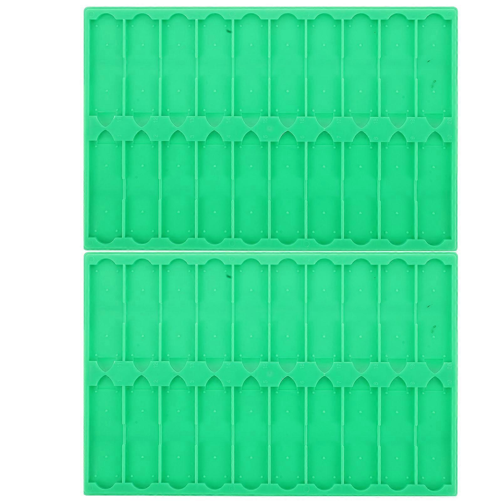 Microscope Slide Holder Plastic Microscope Slides Laboratory Use Light Green for 2Pcs