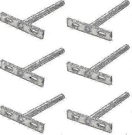 6pcs Concealed Shelf Support Floating Shelf Brackets T Brackets Fixings Hardware For Any Type Of Shelf And Wall Decoration(3) (3-d)