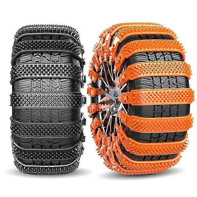 2024 Reusable Anti Snow Chains, Universal Adjustable Non-Slip Zip Tie Tire Chain