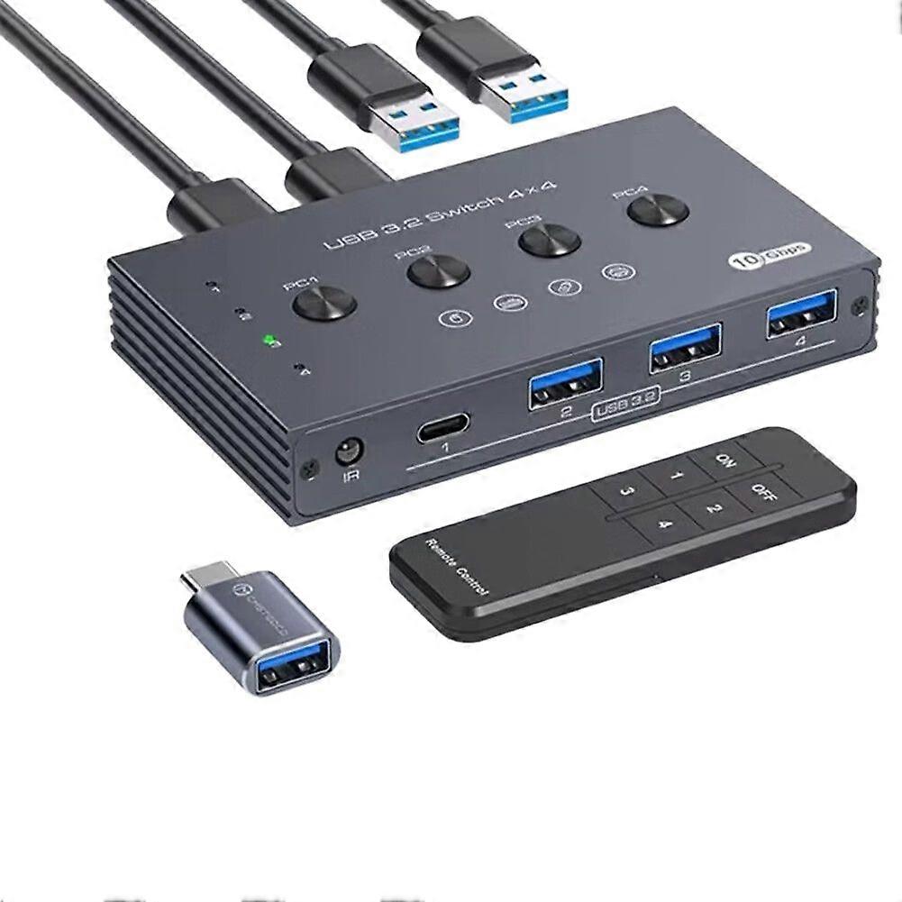 USB3.2 Switcher KVM Switch Shared Controller Adapter 10Gbps Rate Fit Computer Laptop Mouse Keyboard