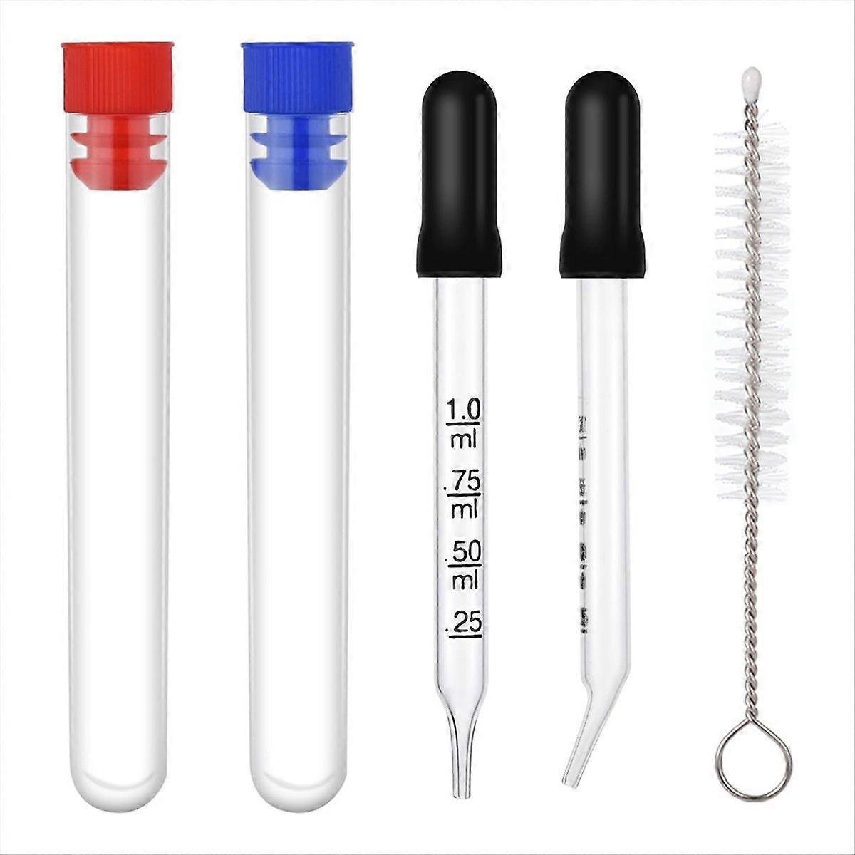 2 Stück 1 ml Pipette, Glaspipette mit Messpipette
