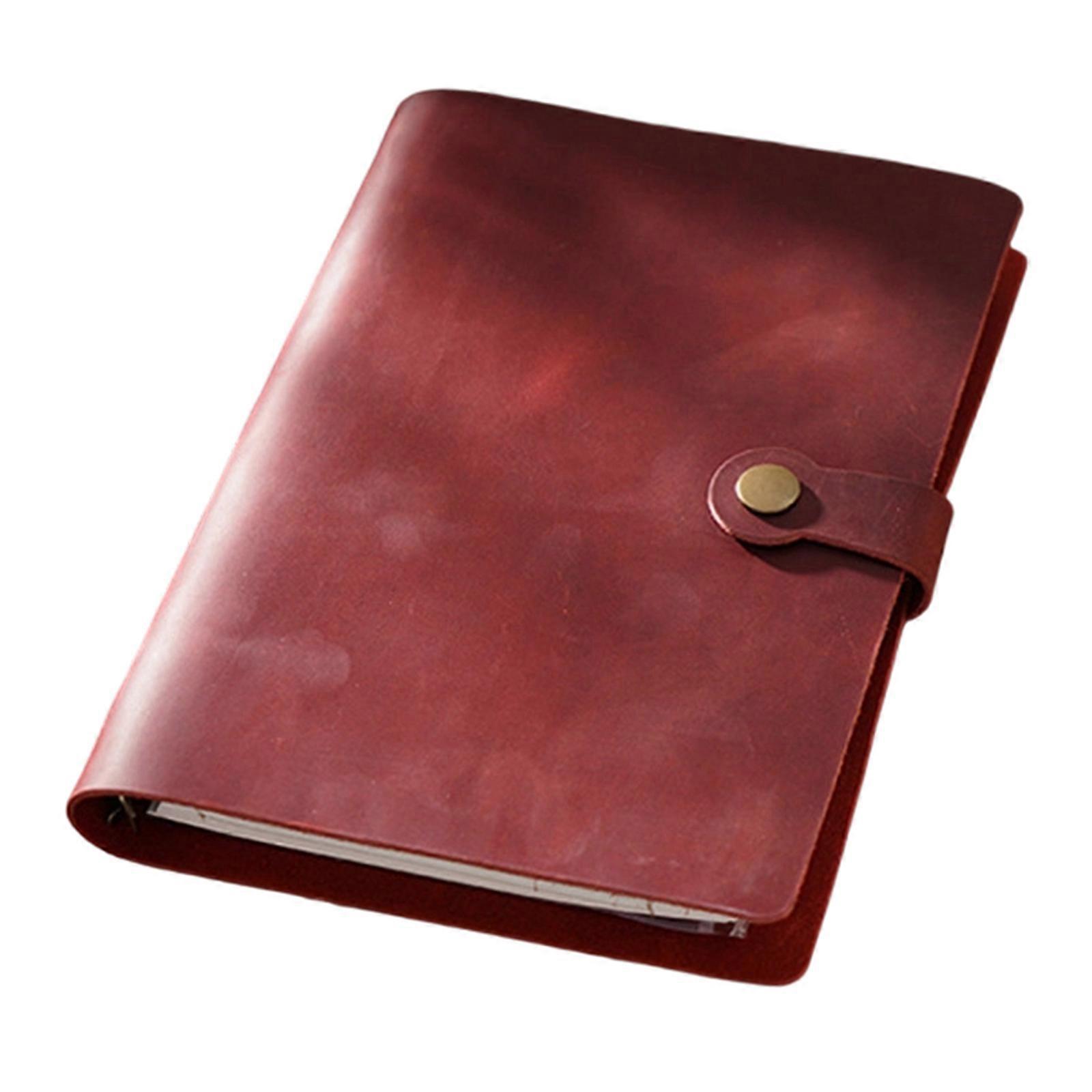 Quality Smooth Writing Paper Materials Customizable Page Refillable Notebook Detachable Rings Binder A 5 Size Notebook  Burgundy