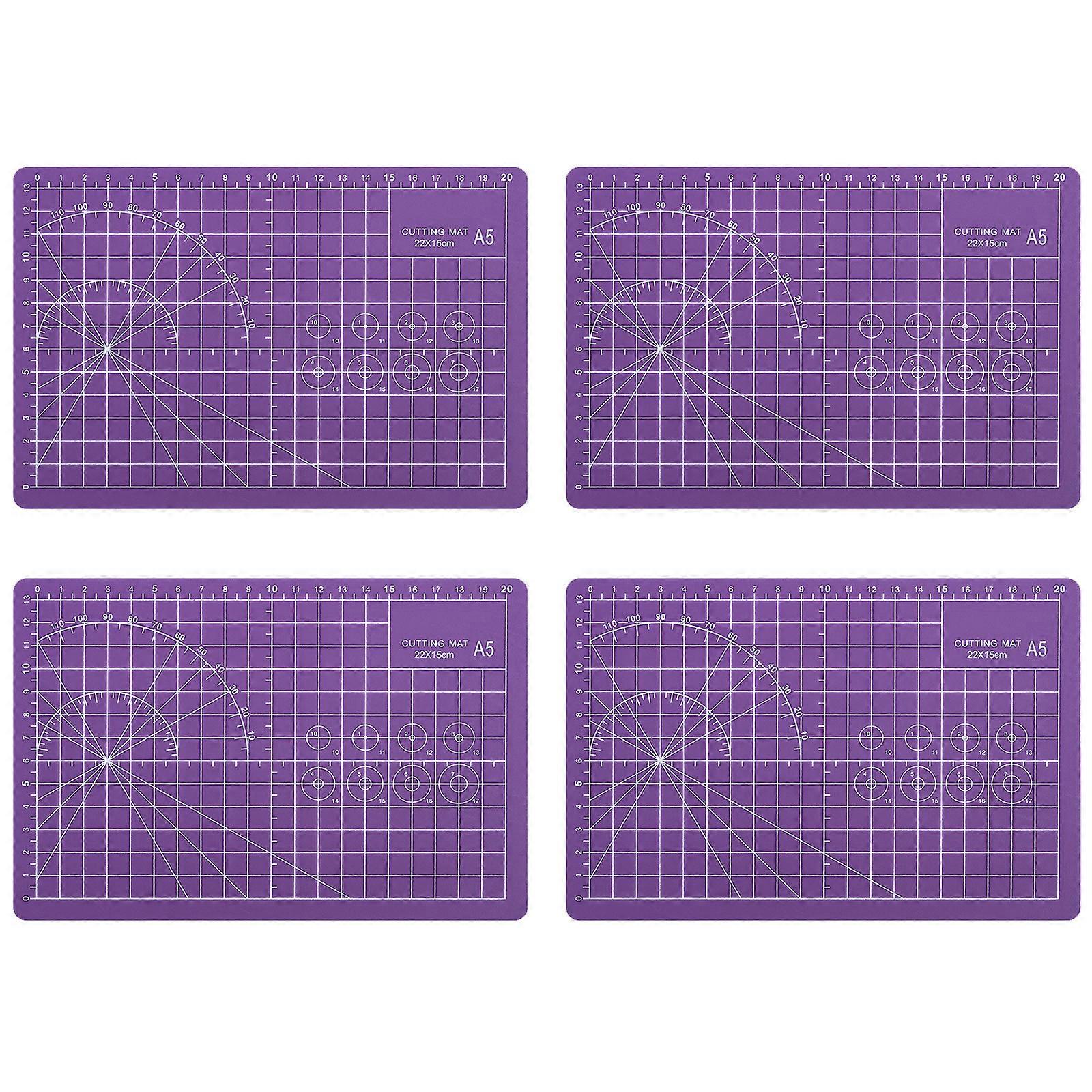 Portable Cutting Board for Artistics Designs Featuring Scratch Resistant Surfaces and Multilingual Measurement Lines  Purple