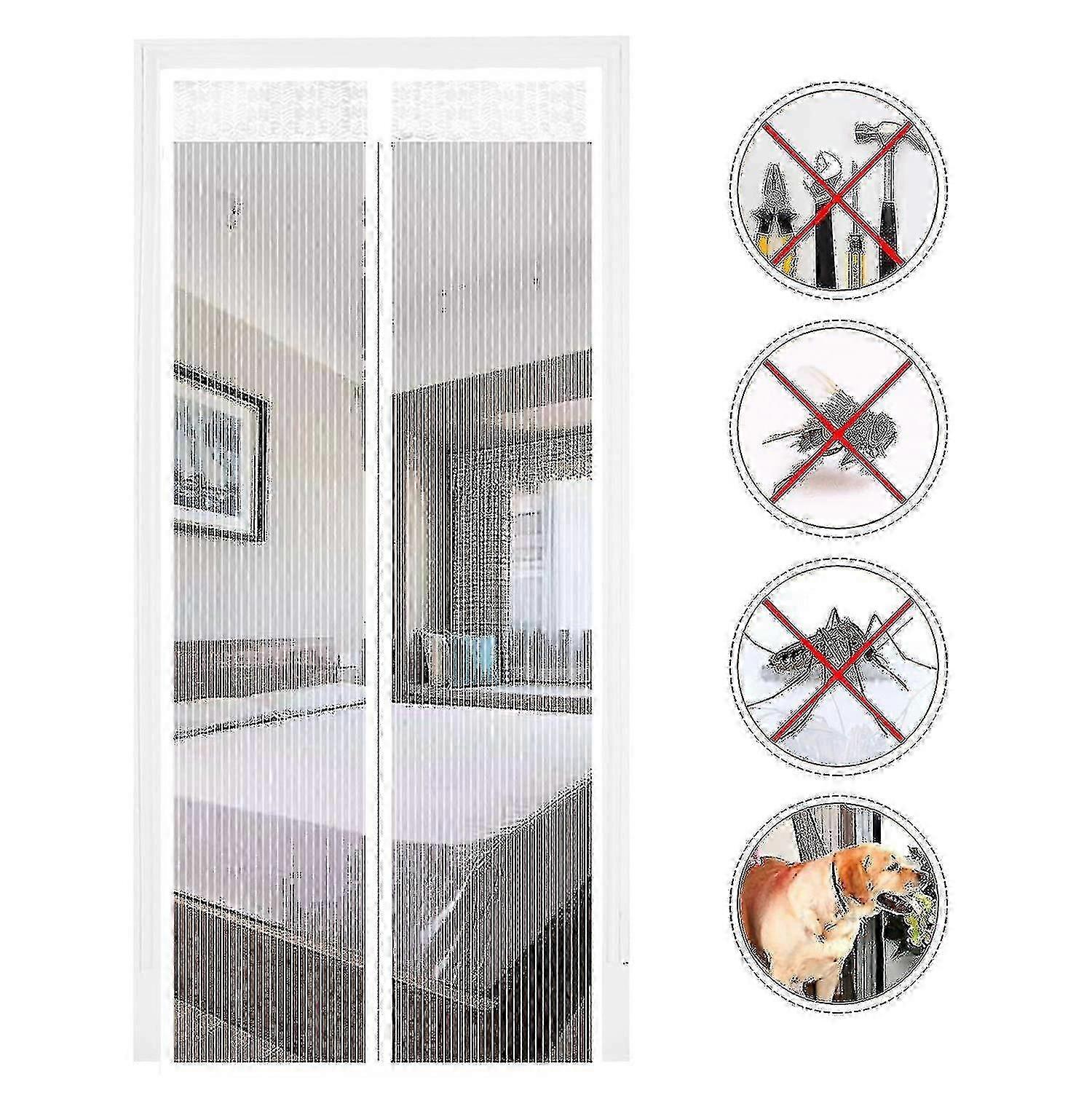 Automatically closing screen for living room - fly protection