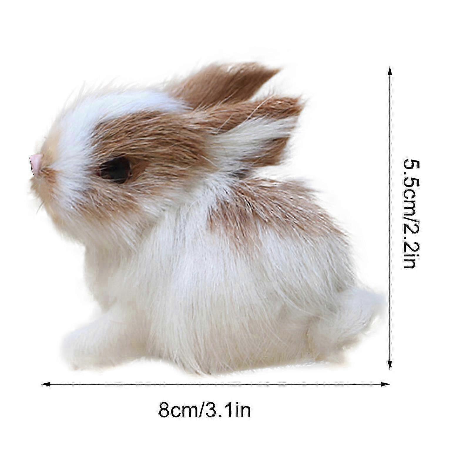 4pcs Realistic Rabbit Figurines for Home Decor & Holiday Use