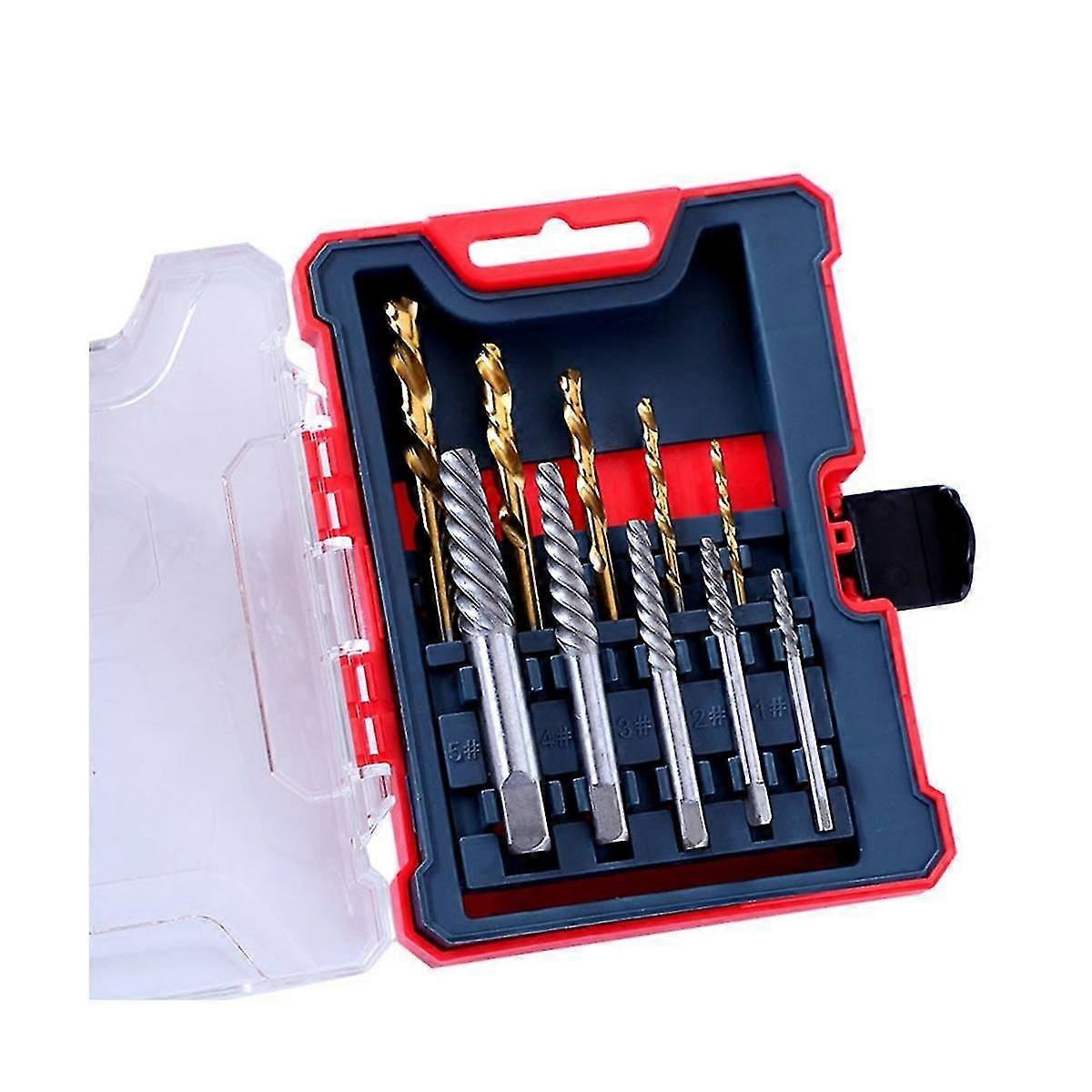 10pcs Screw Drill Guide Set Broken Damaged Remover Removal Speed Out Tools Set