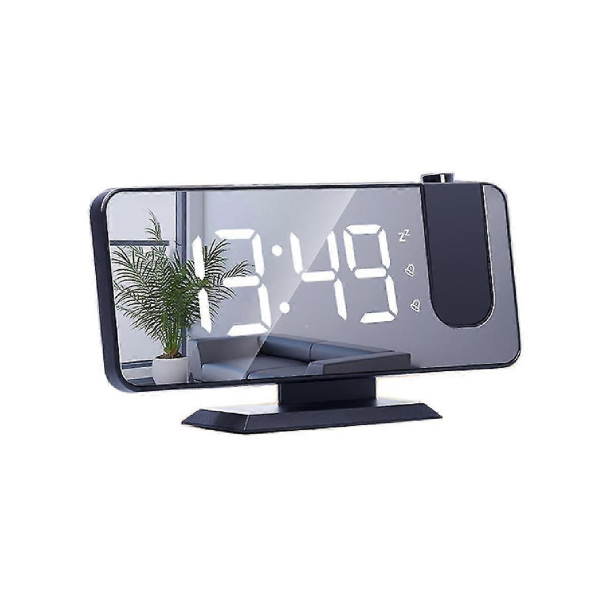 Led Digital Smart Alarm Clock 180  Time Projection Clock With Snooze Wake Up Function Desktop Deco