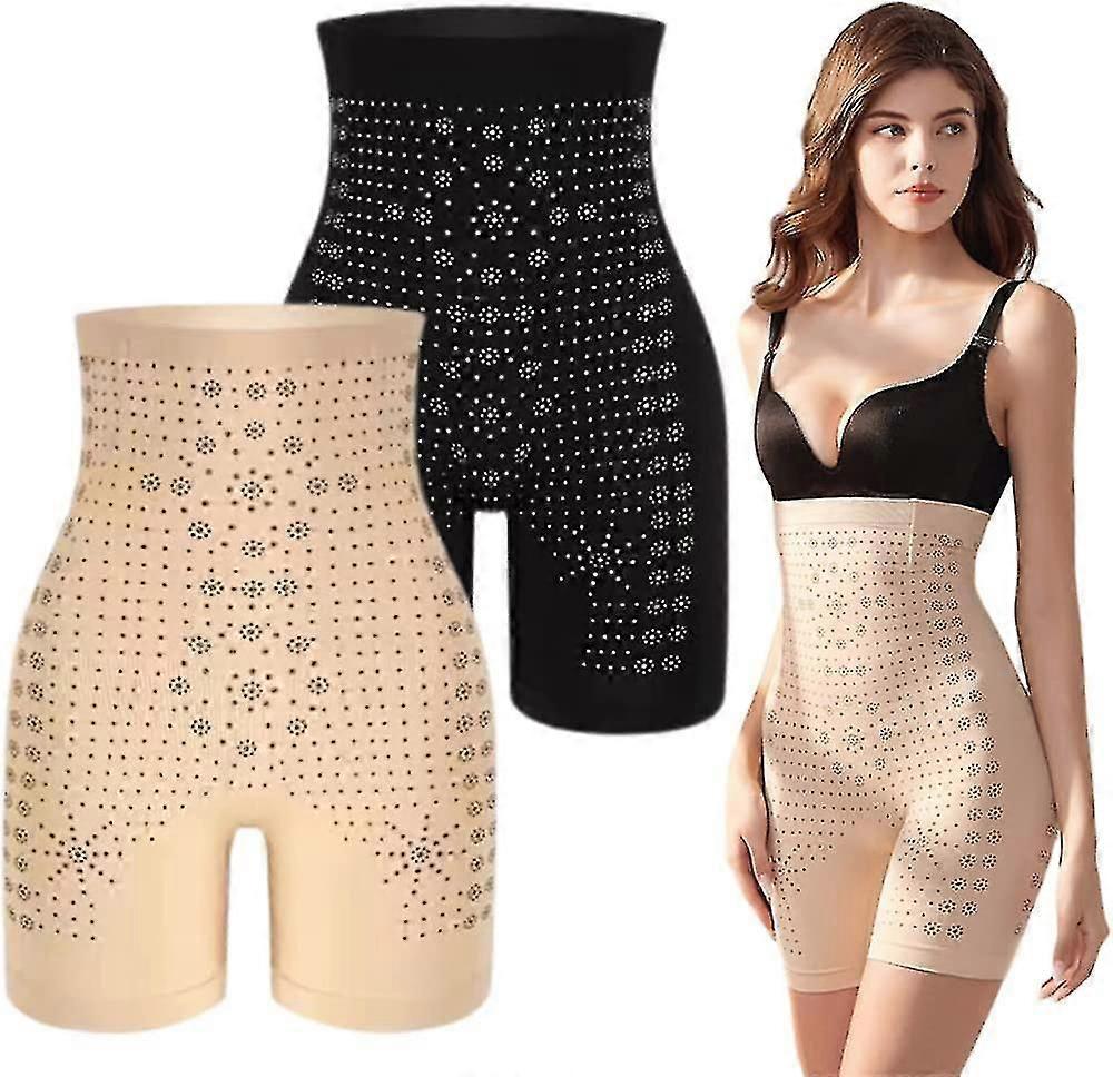 2 قطع الأشعة تحت الحمراء البعيدة الأكسجين السلبي والتخلص من السموم Bodysuit ، عيد الحب هدية الجرافين العسل تشكيل الجسم ملخصات ، تنفس الجسم المشكل (أبيض وأسود)