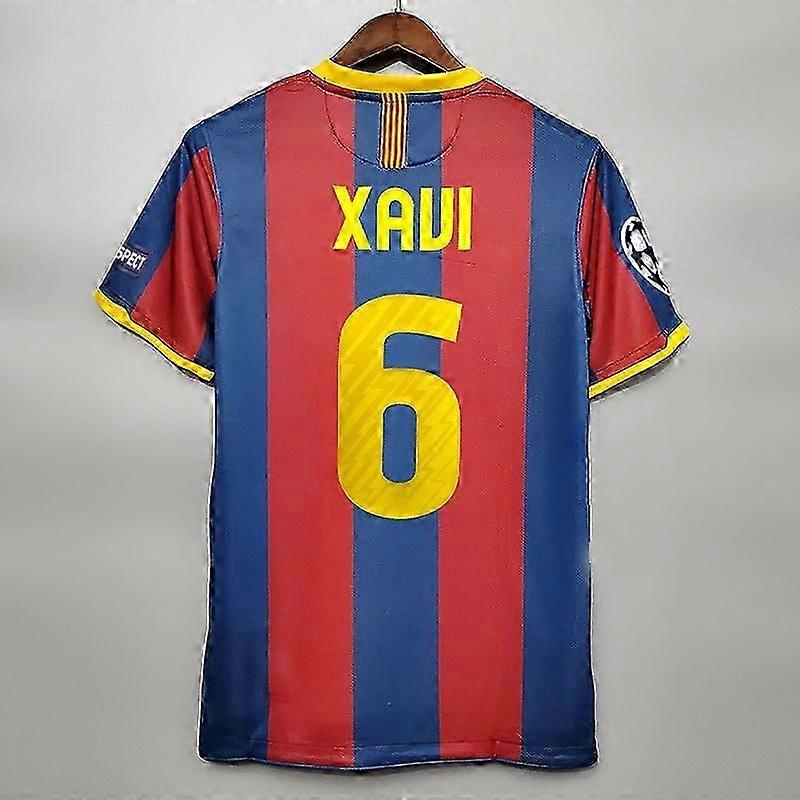 Domácí dres Barcelony 2010-11 Retro verze Messiho číslo 10 David Villa č. 7 Fan Edition Rychleschnoucí sportovní tričko s 3D potiskem