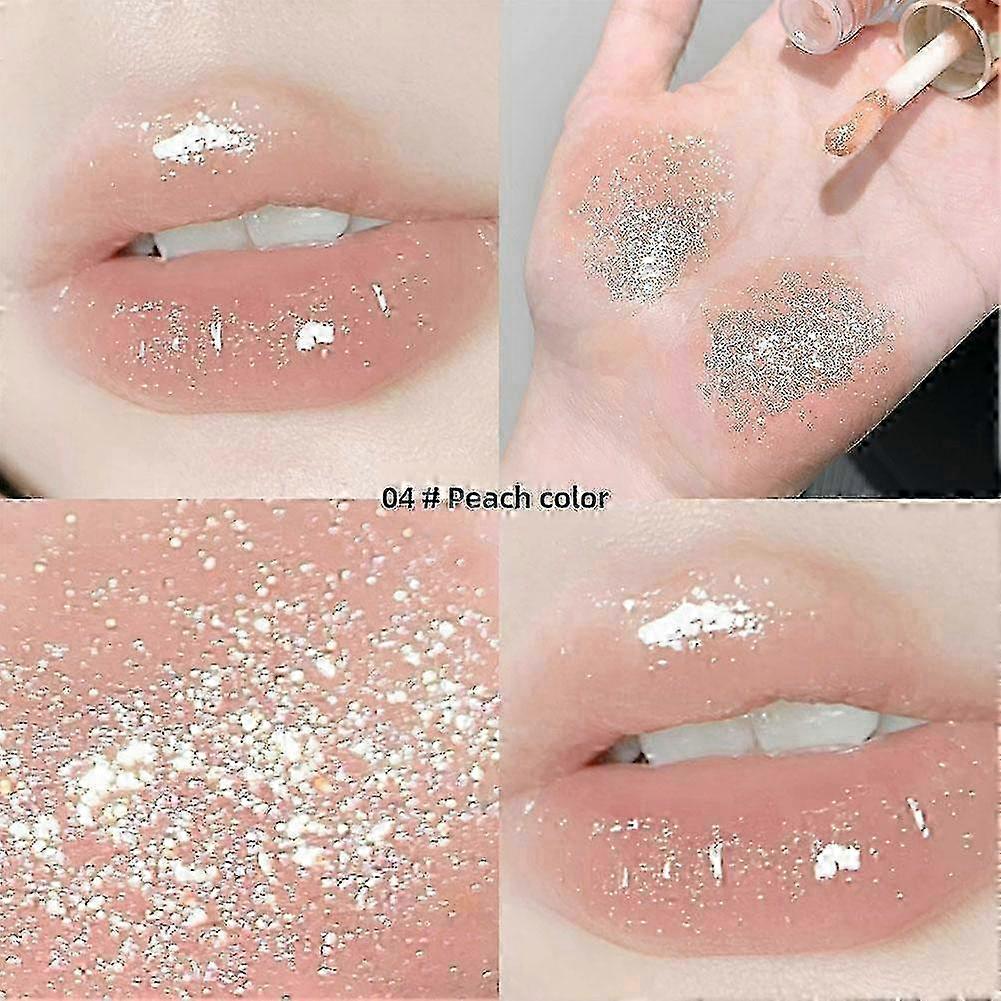 Moisturizing Plump and Sparkling Lip Gloss Mirror Water Lip Glaze Shimmer