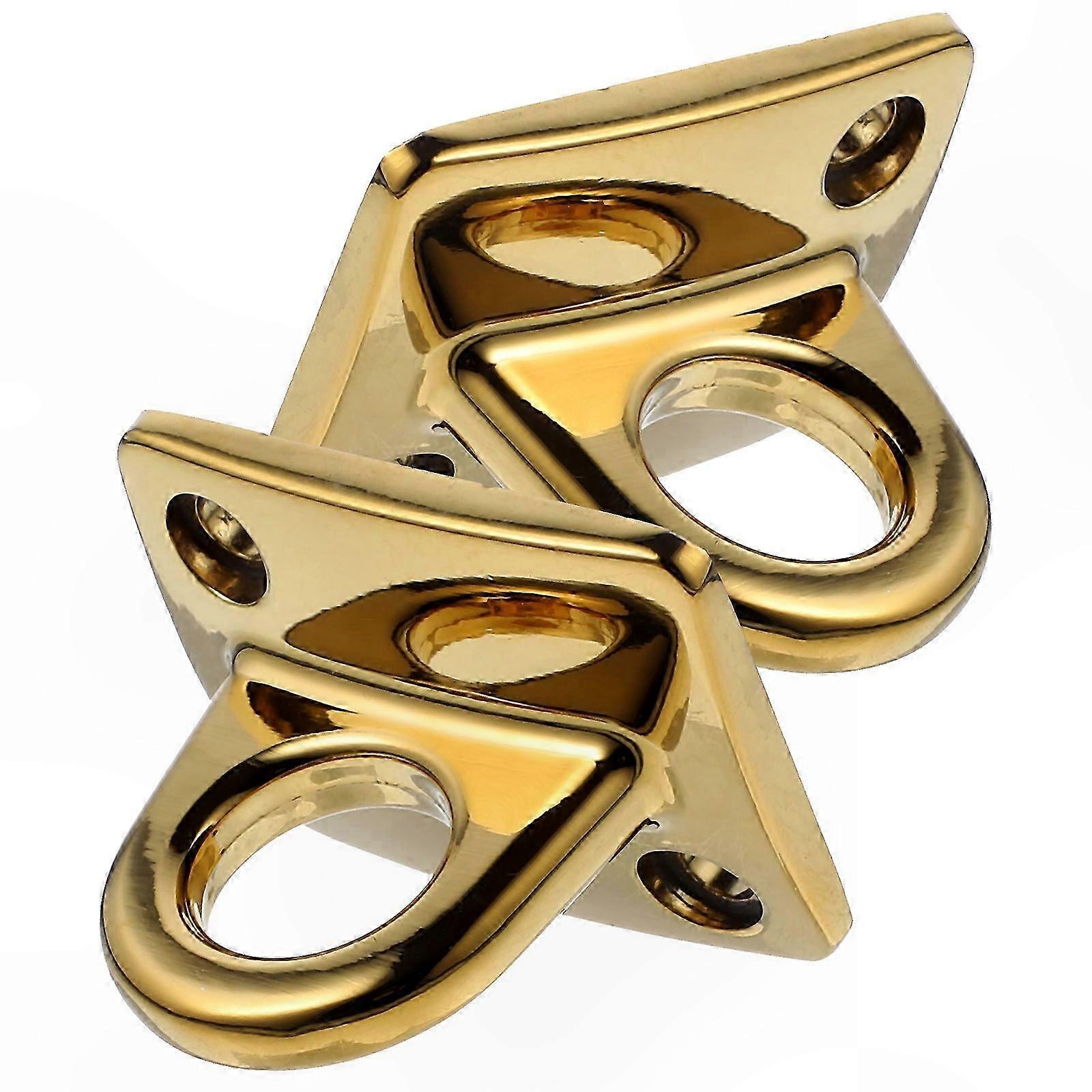 Wall Mounted Metal Storage Hook 2Pcs Gold Rope Guardrail Hook