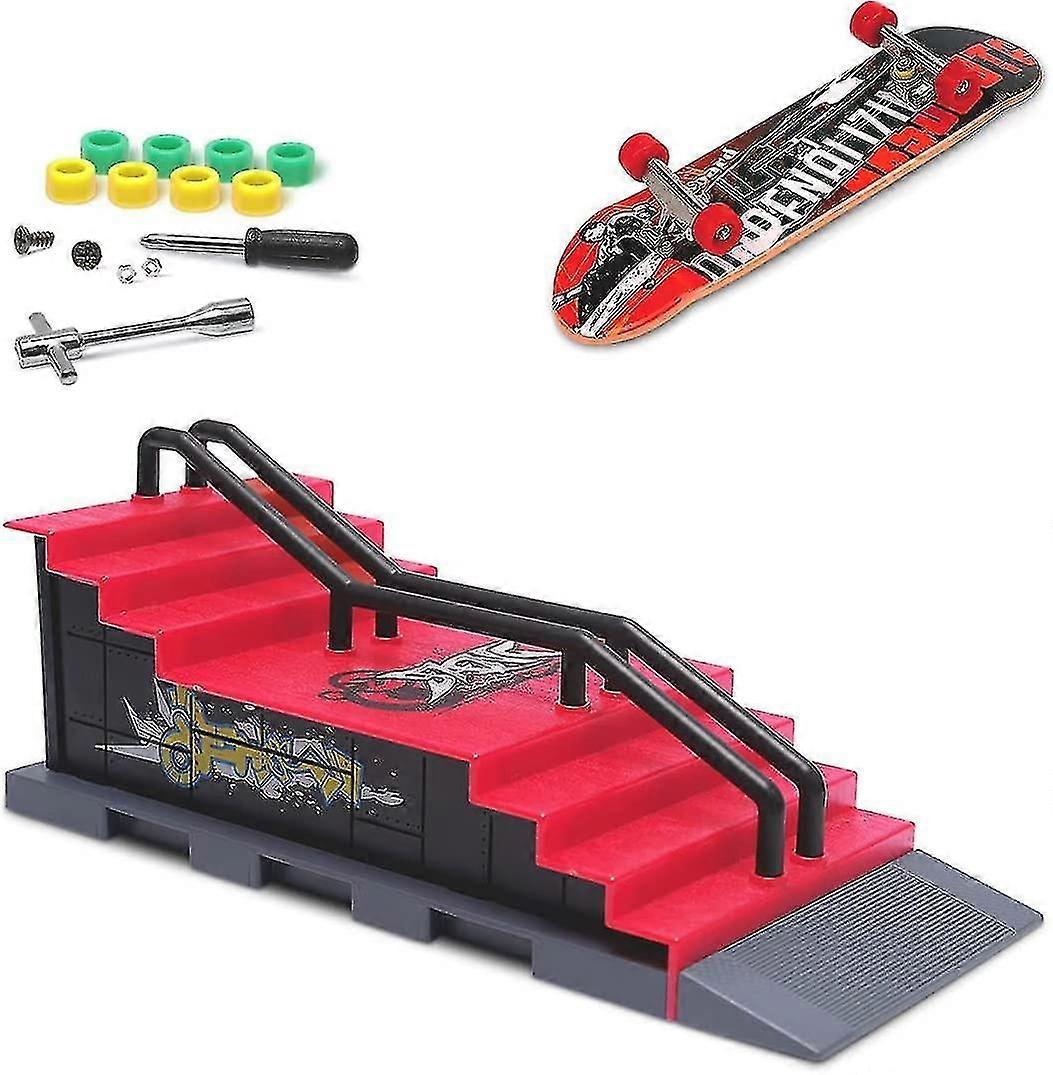 Mini Finger Skateboard And Ramp Accessories Set
