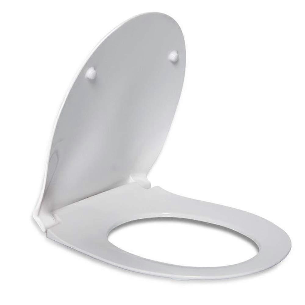 Soft Close Toilet Seat Ergonomic Design With Quick Release Stainless Steel Hinges, Compatible With Most Toilets