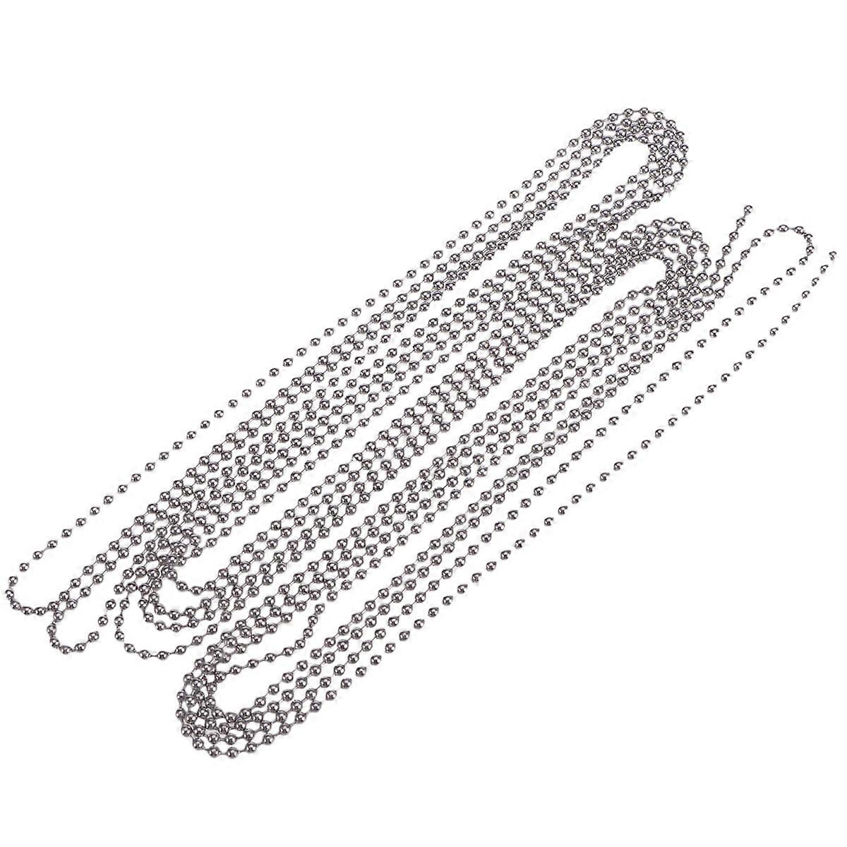 3 Meters Stainless Steel Bead Chain Ball and Chain Clasp Bead Chain with Connector