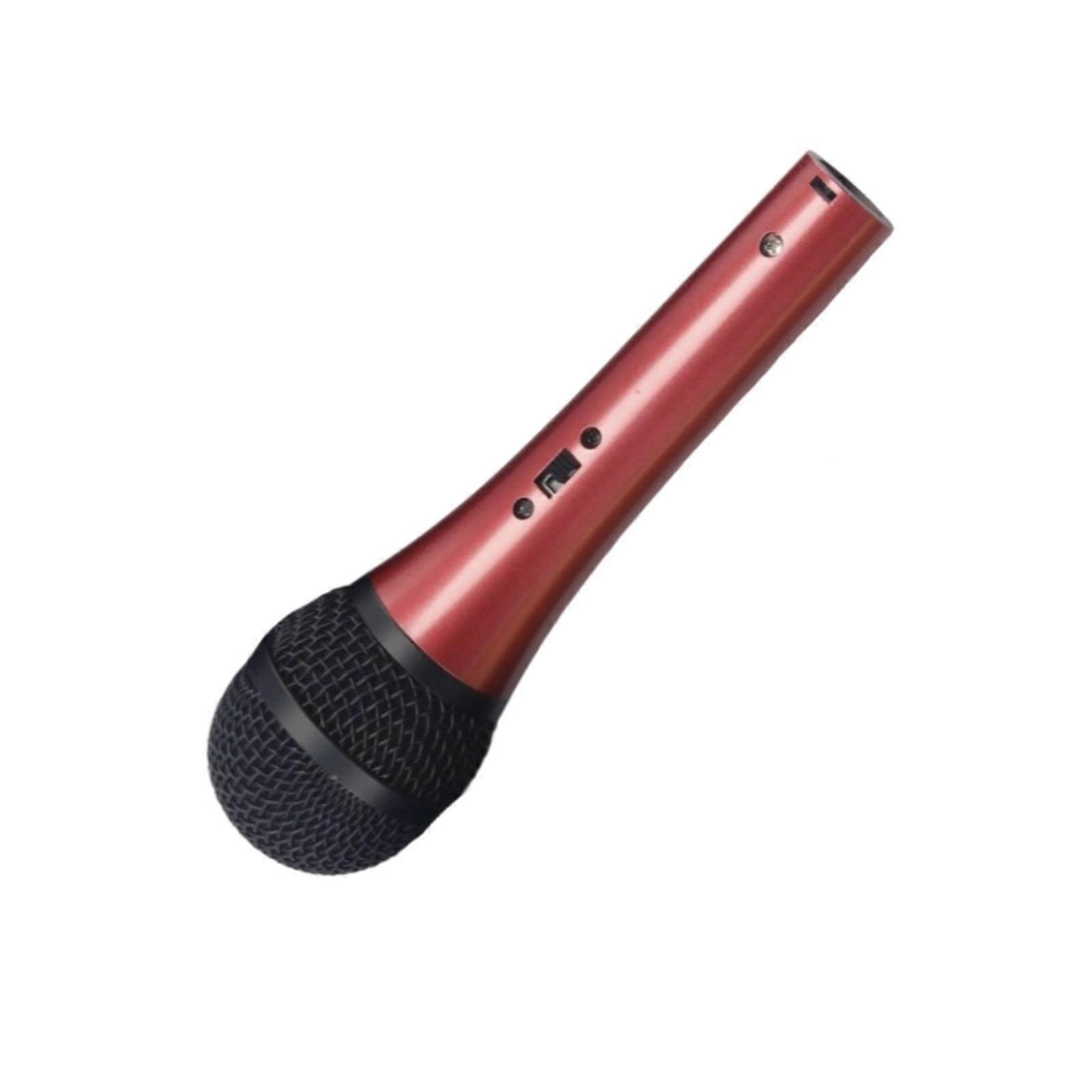 Dynamic Supercardioid XLR Corded Microphone for Vocal Performances Karaoke and Public Speaking Includeing Cable  Red