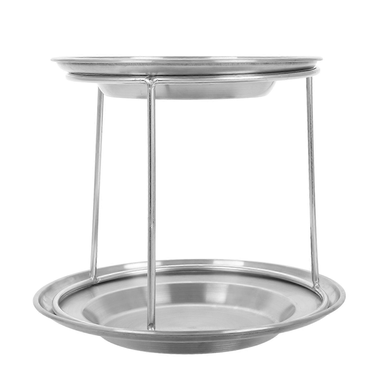 Double Layer Stainless Steel Seafood Stand Display Holder for Serving