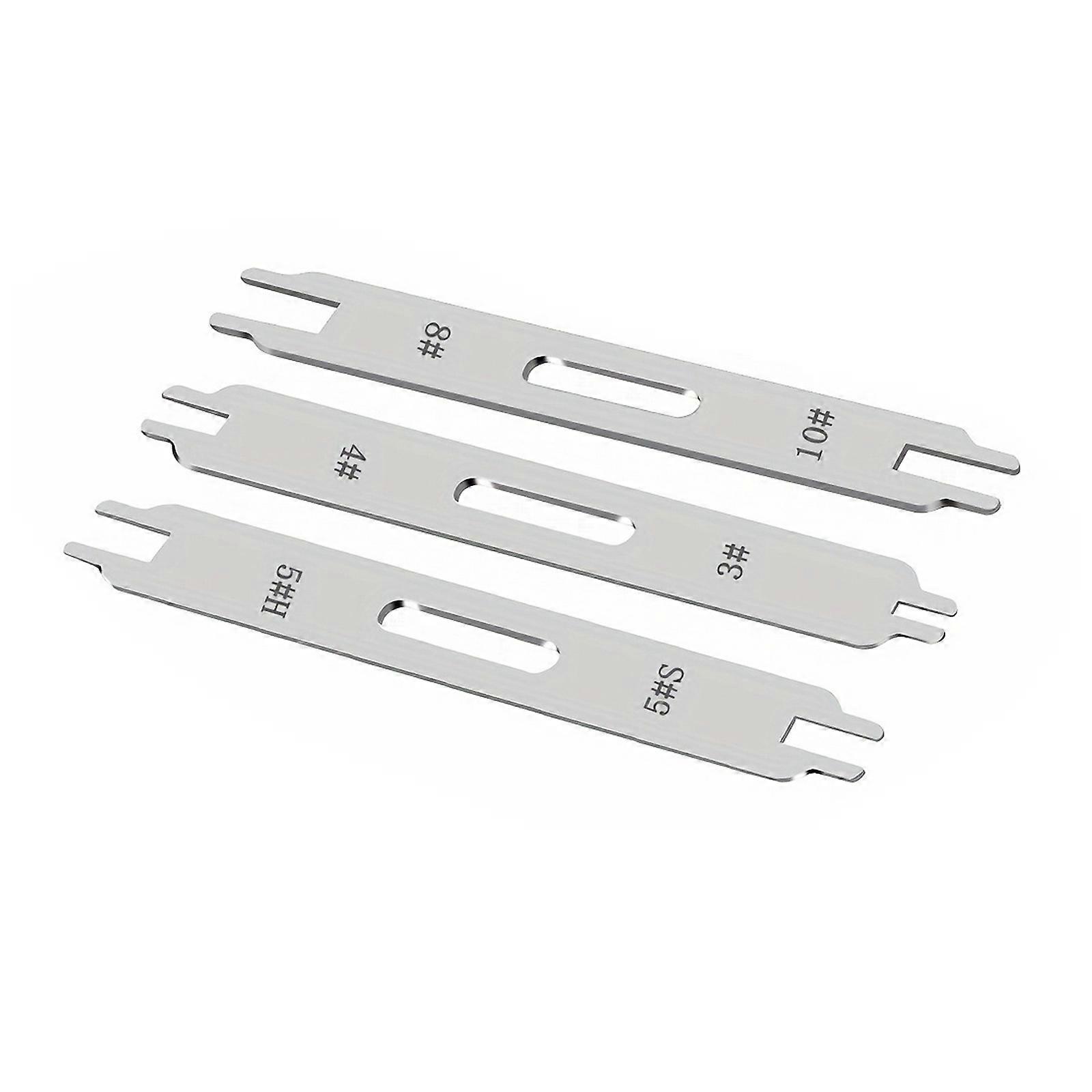 3Pcs Professional Zippers Replacement Tool Double Side Designs High Durability for Textile Maintenance Multicolor