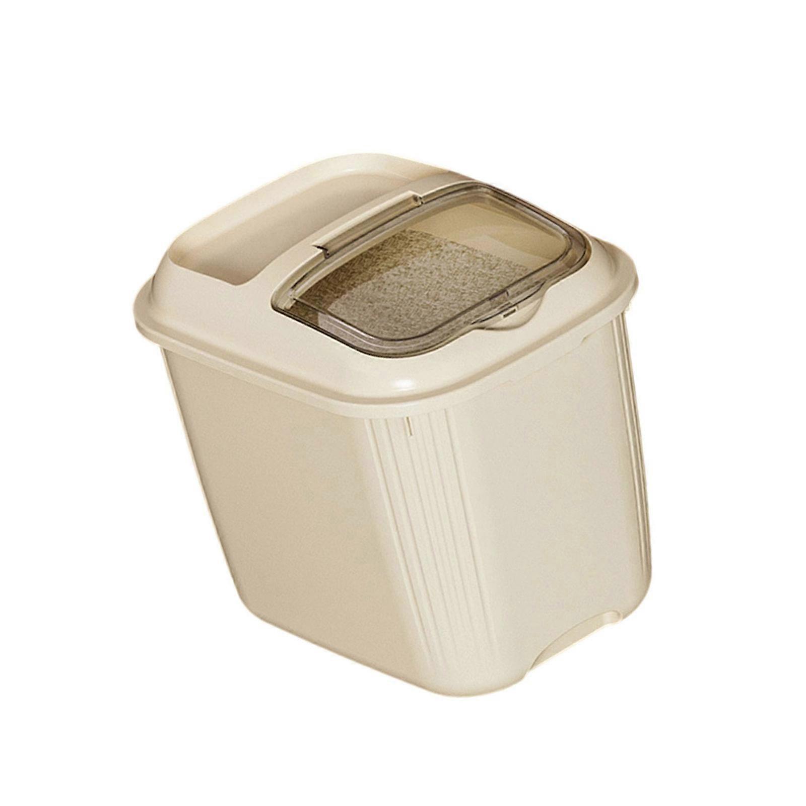 Transparent Bodied Rice Preserver Bin Advanced Proof Solution For Restaurants  20 catties cream col