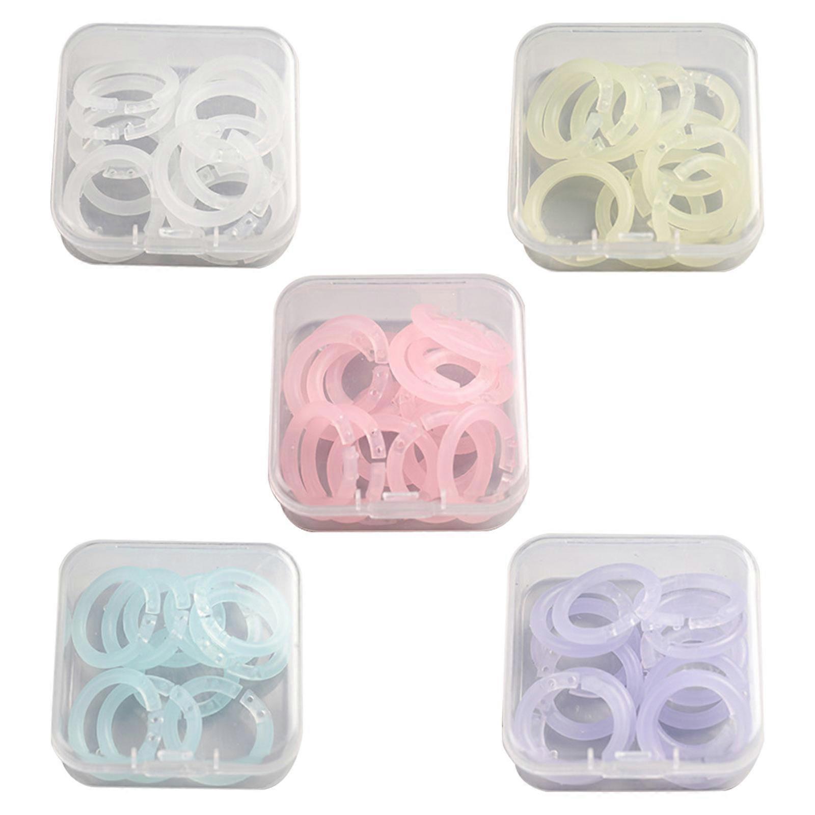 100Pcs Detachable Binder Rings for Flash Card 15mm Diameter Binder Rings Book Rings for Index Card Loose Leaf Notebook Multicolor